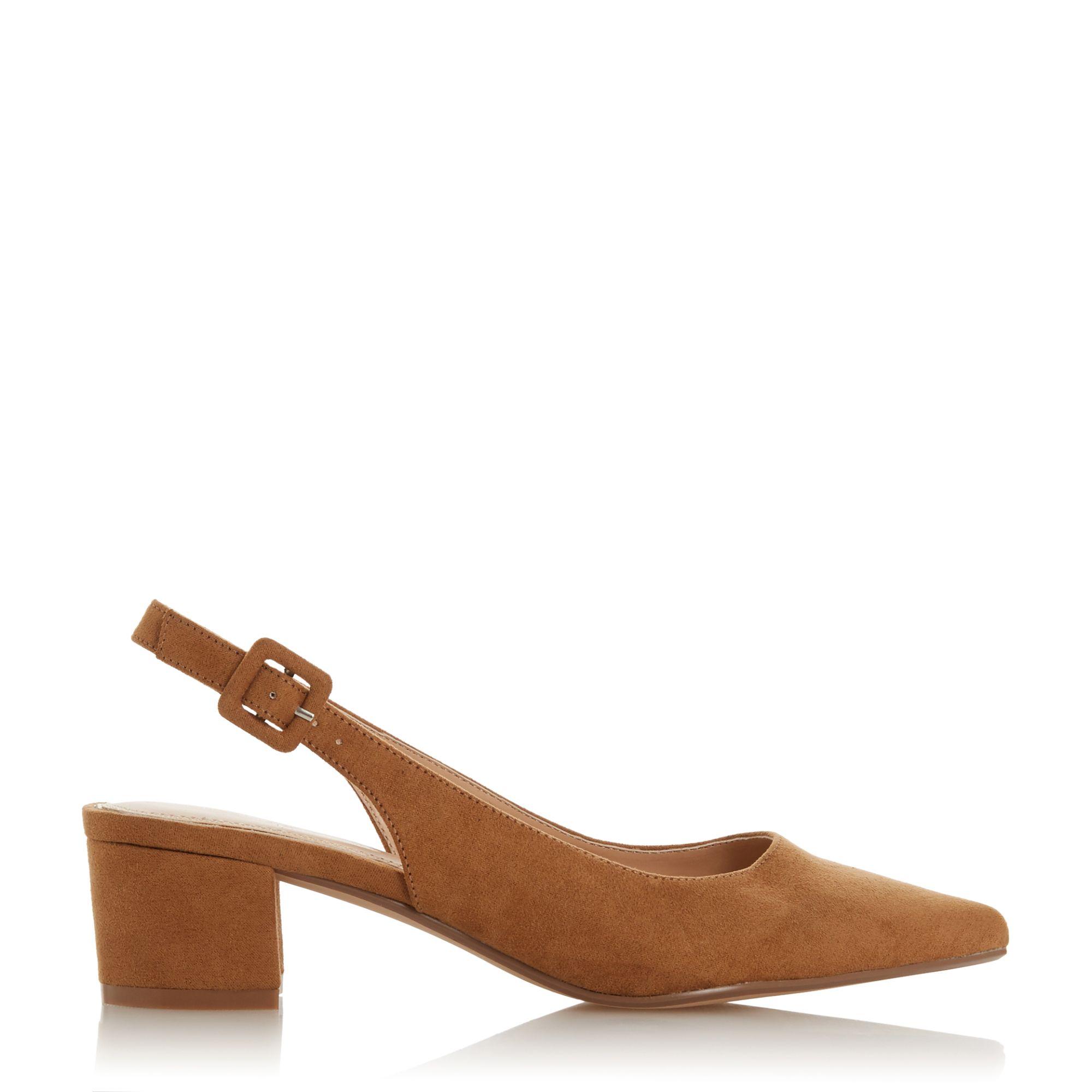 block heeled sling backs