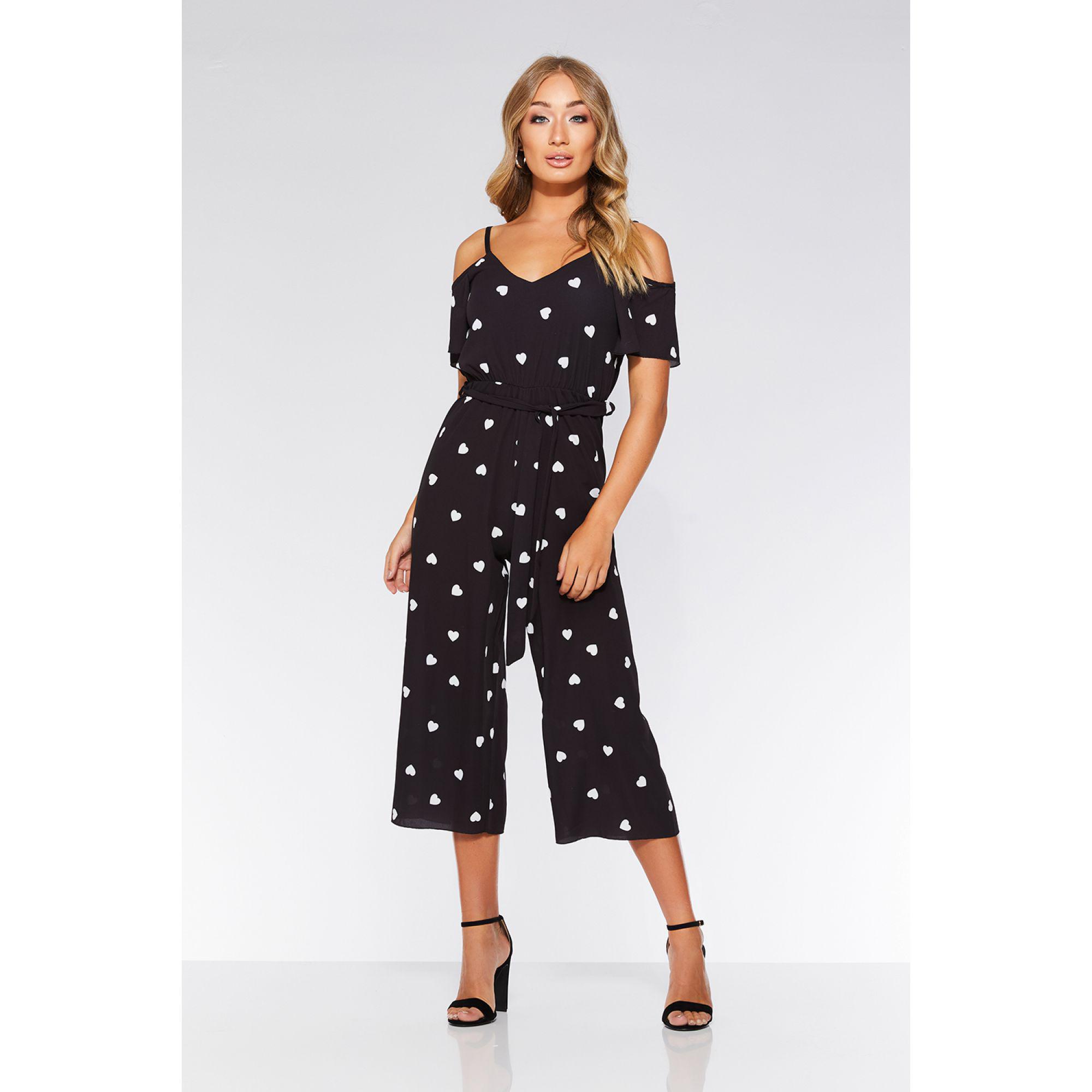 quiz polka dot jumpsuit