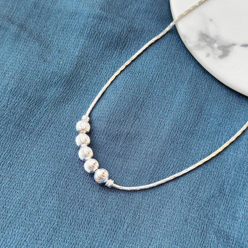 Silver plain shop payal