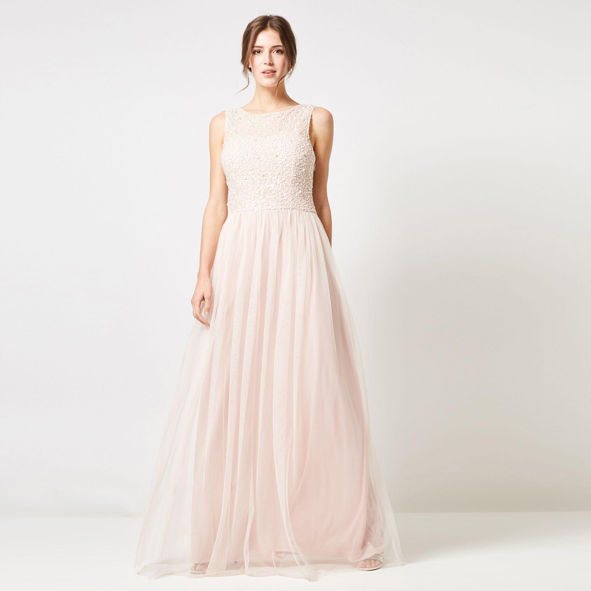 Dorothy Perkins Tall Blush Harper Maxi Dress in Pink Lyst