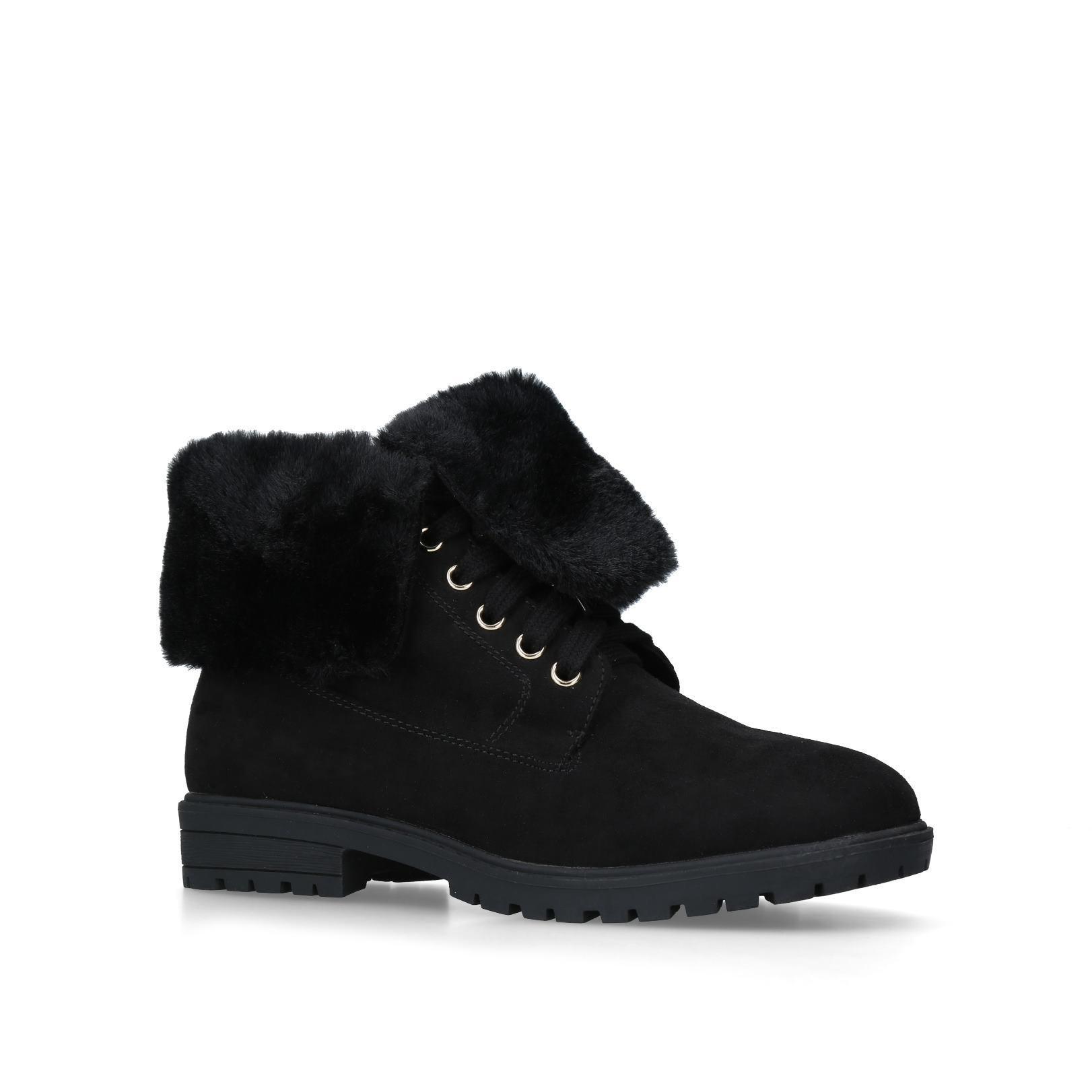fur biker boots