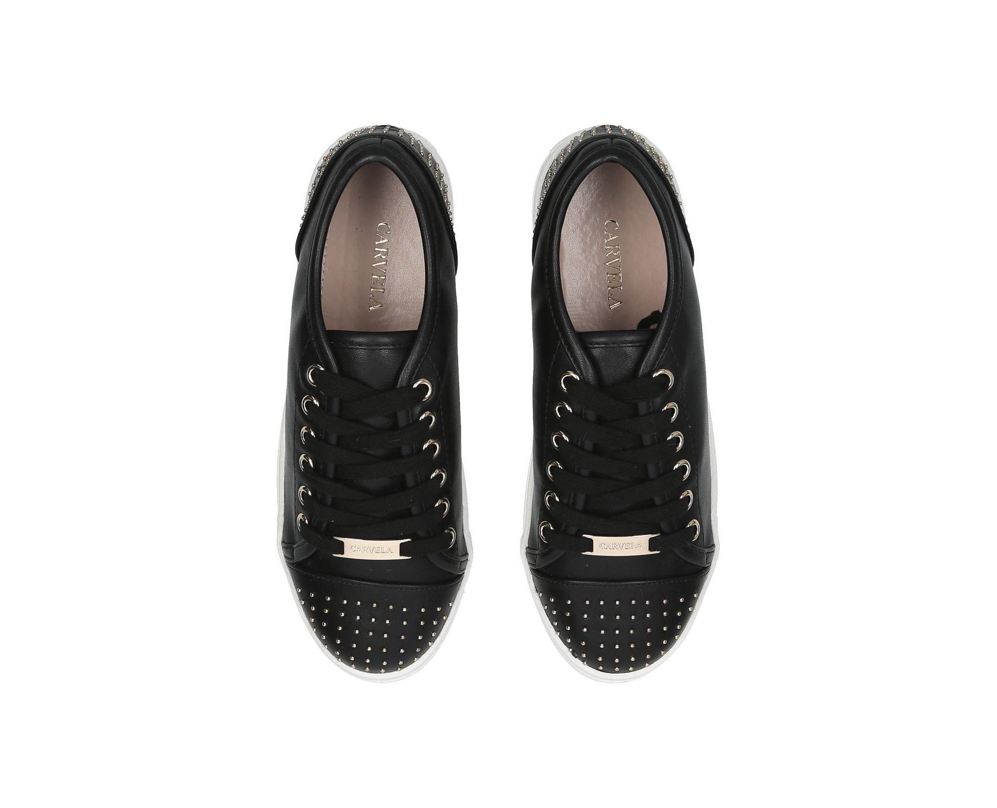 carvela trainers black glitter