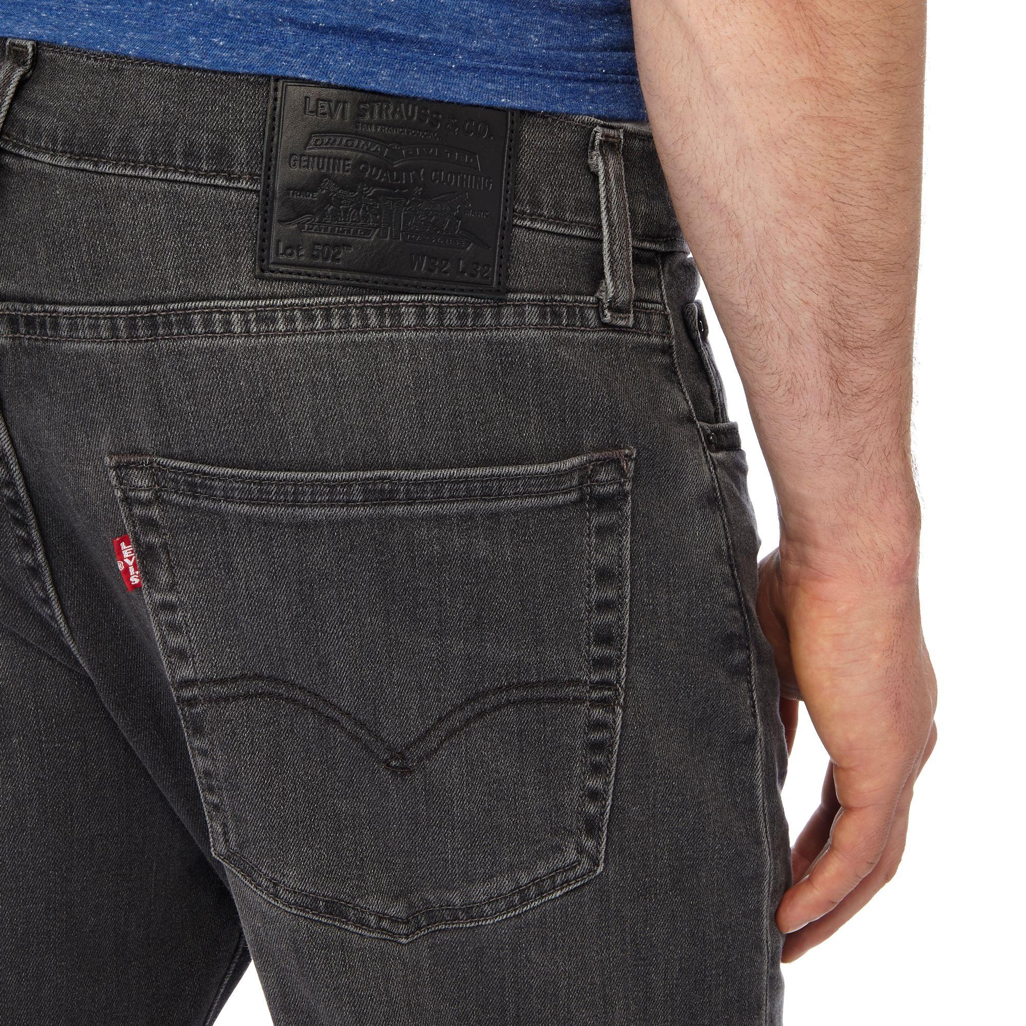 levis 502 grey jeans