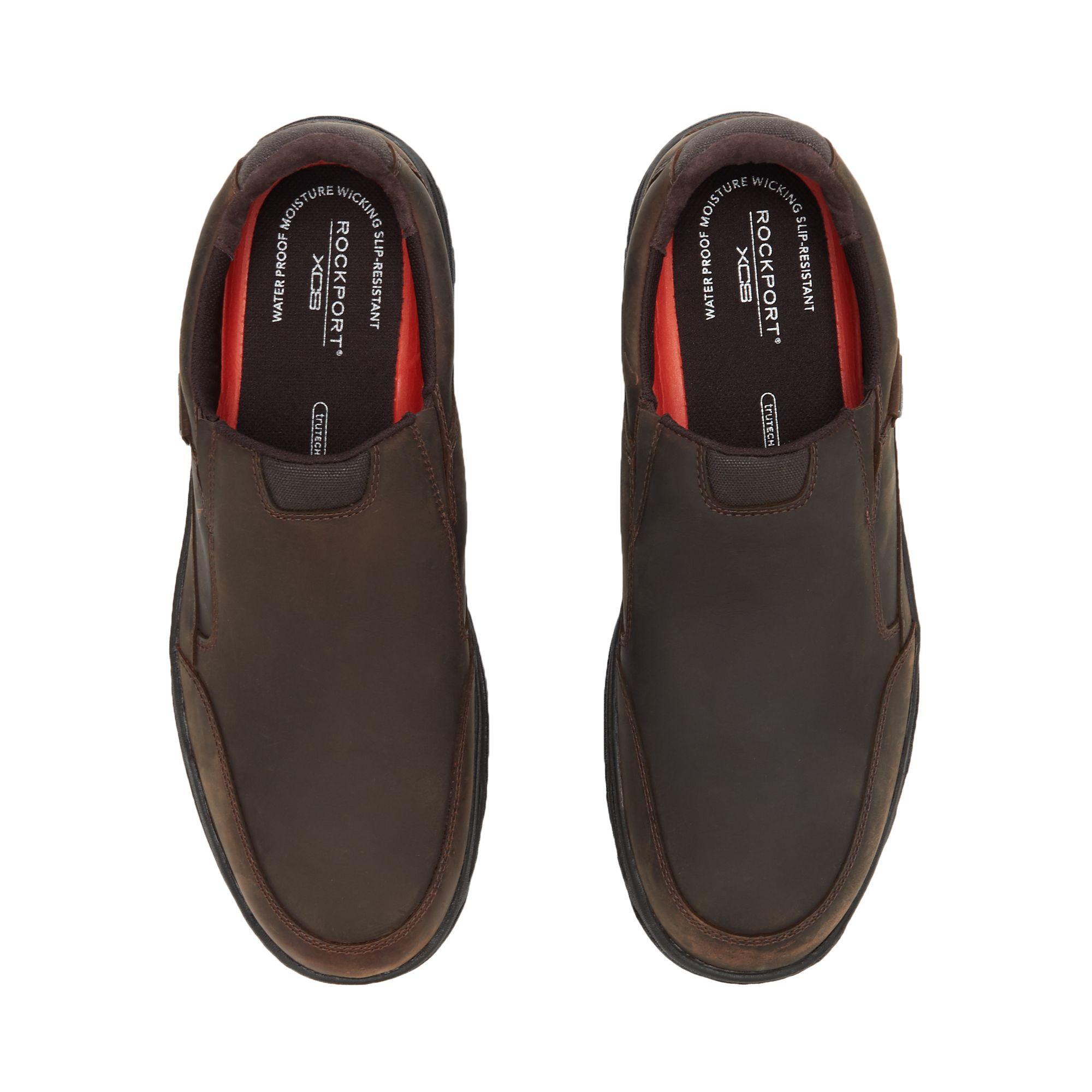 rockport waterproof slip on shoes
