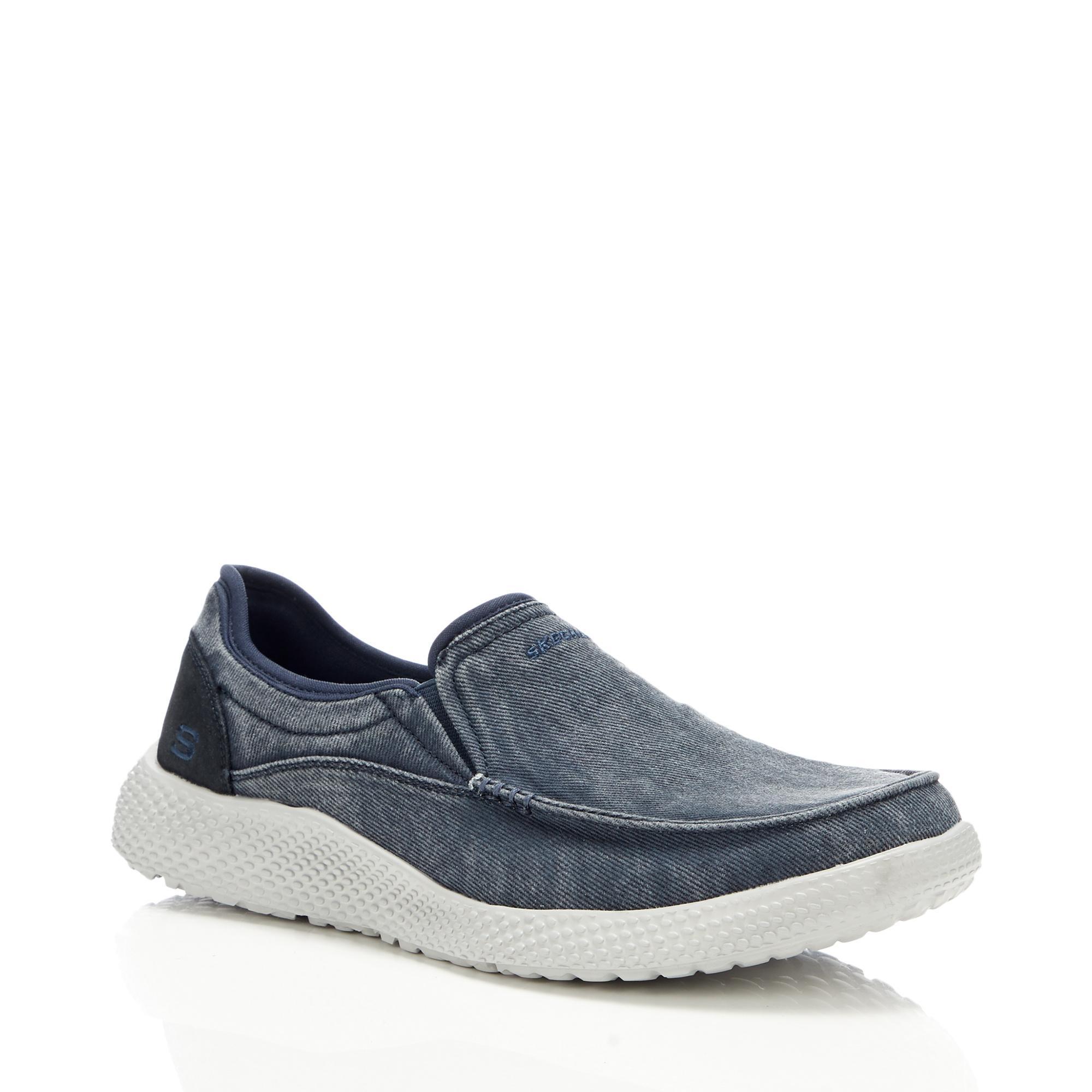 Skechers Men�s Canvas �relsen� Slip On Shoes in Blue for