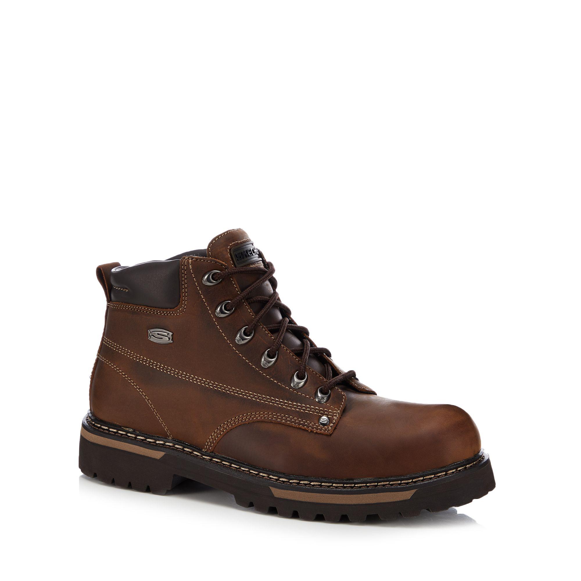 leather lace up boots men