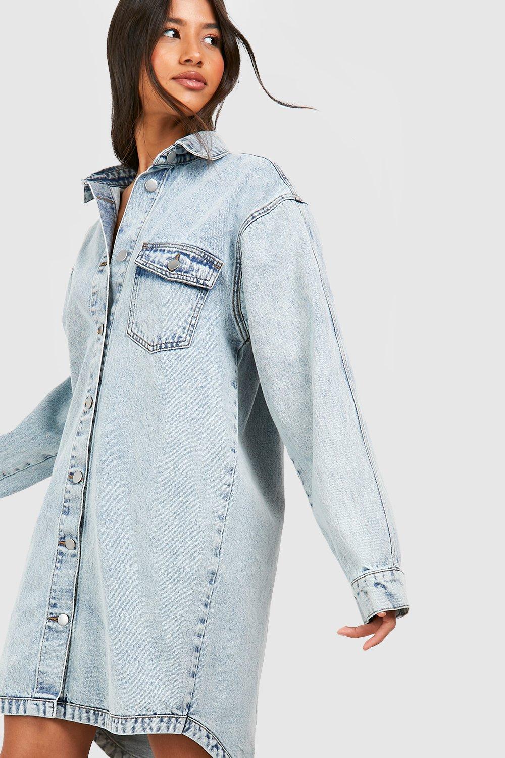 Tall denim cheap shirt dress
