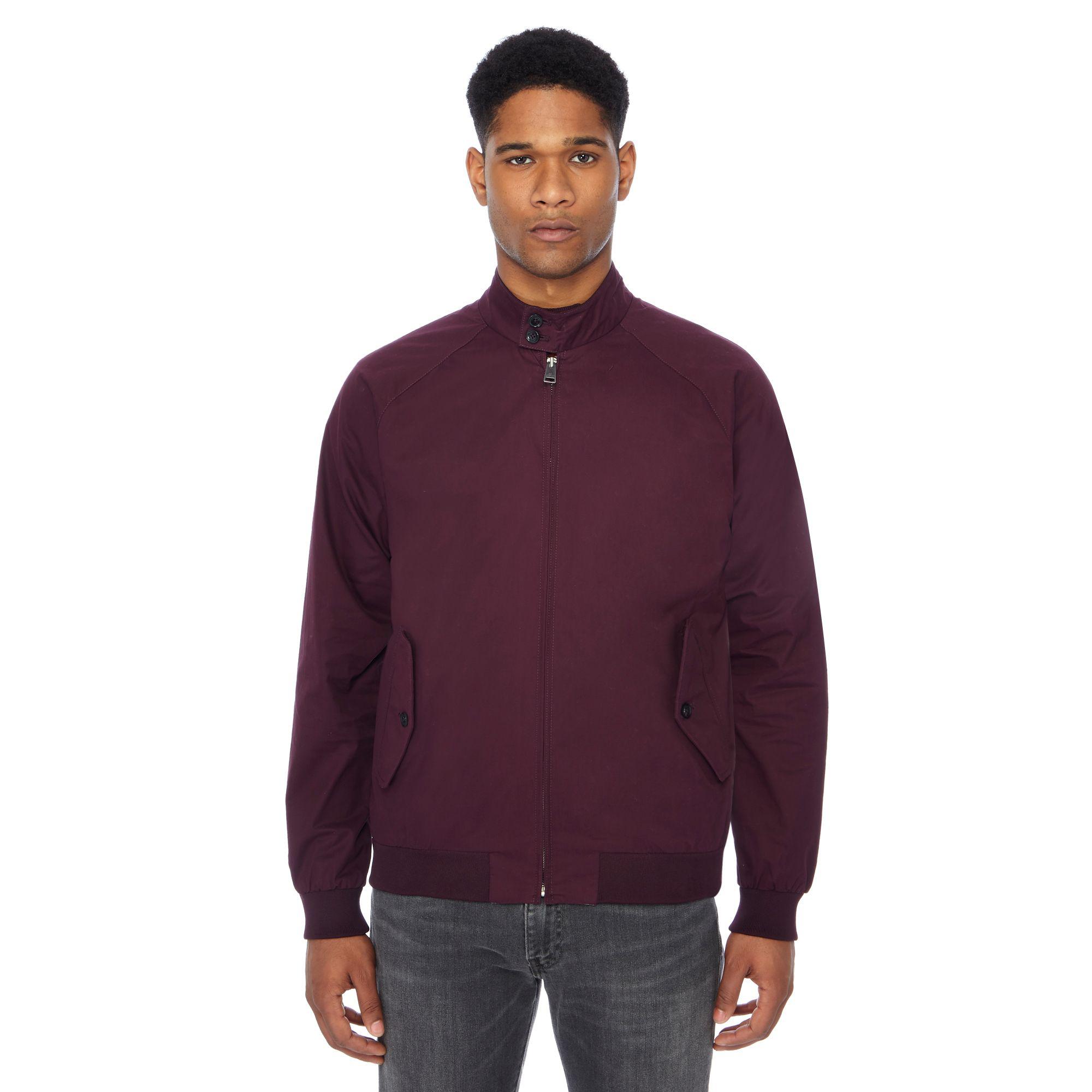 Download Ben Sherman Wine Red Harrington Jacket in Purple for Men ...