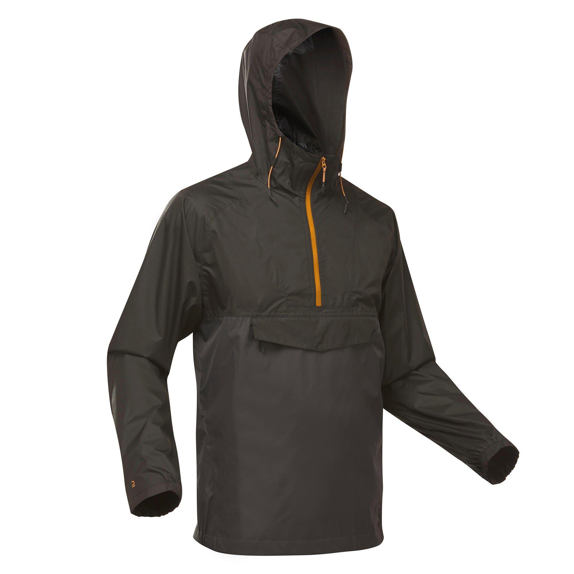 Quechua Decathlon Waterproof Hiking Jacket Nh150 Imper in Grey for Men