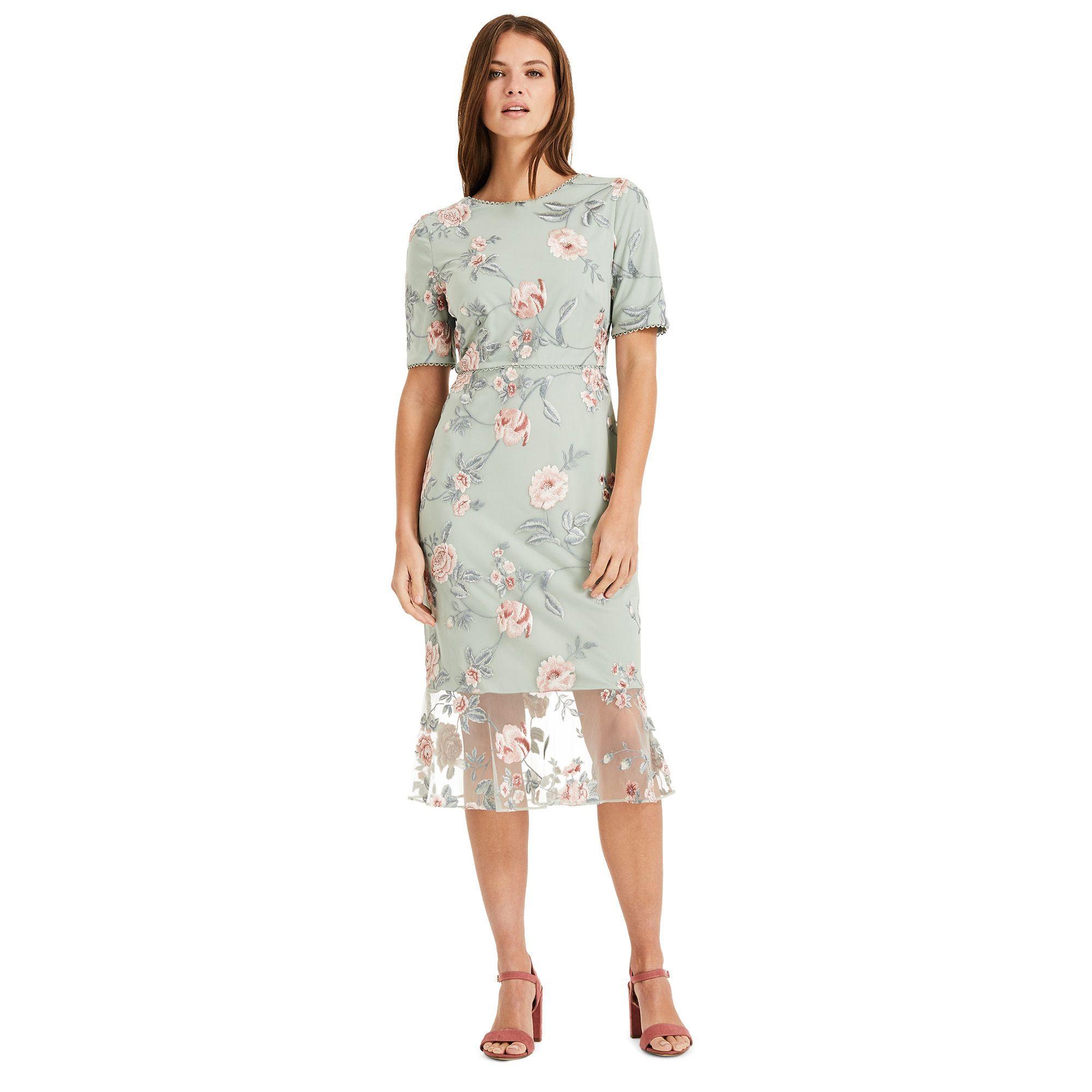 phase eight ditsy embroidered dress