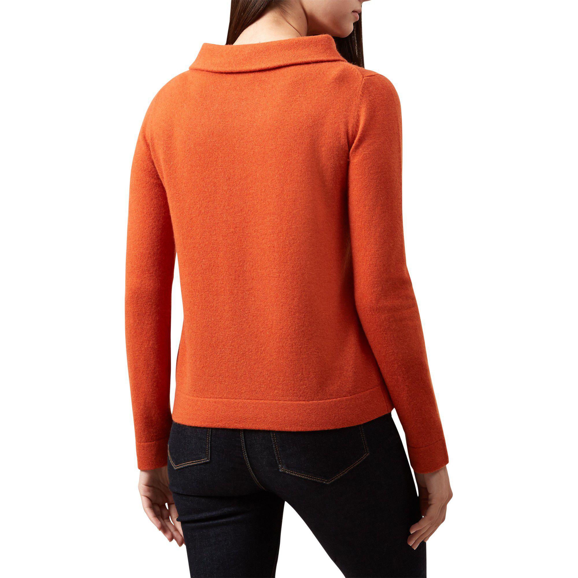 Hobbs Wool Audrey Sweater in Tangerine (Orange) - Lyst