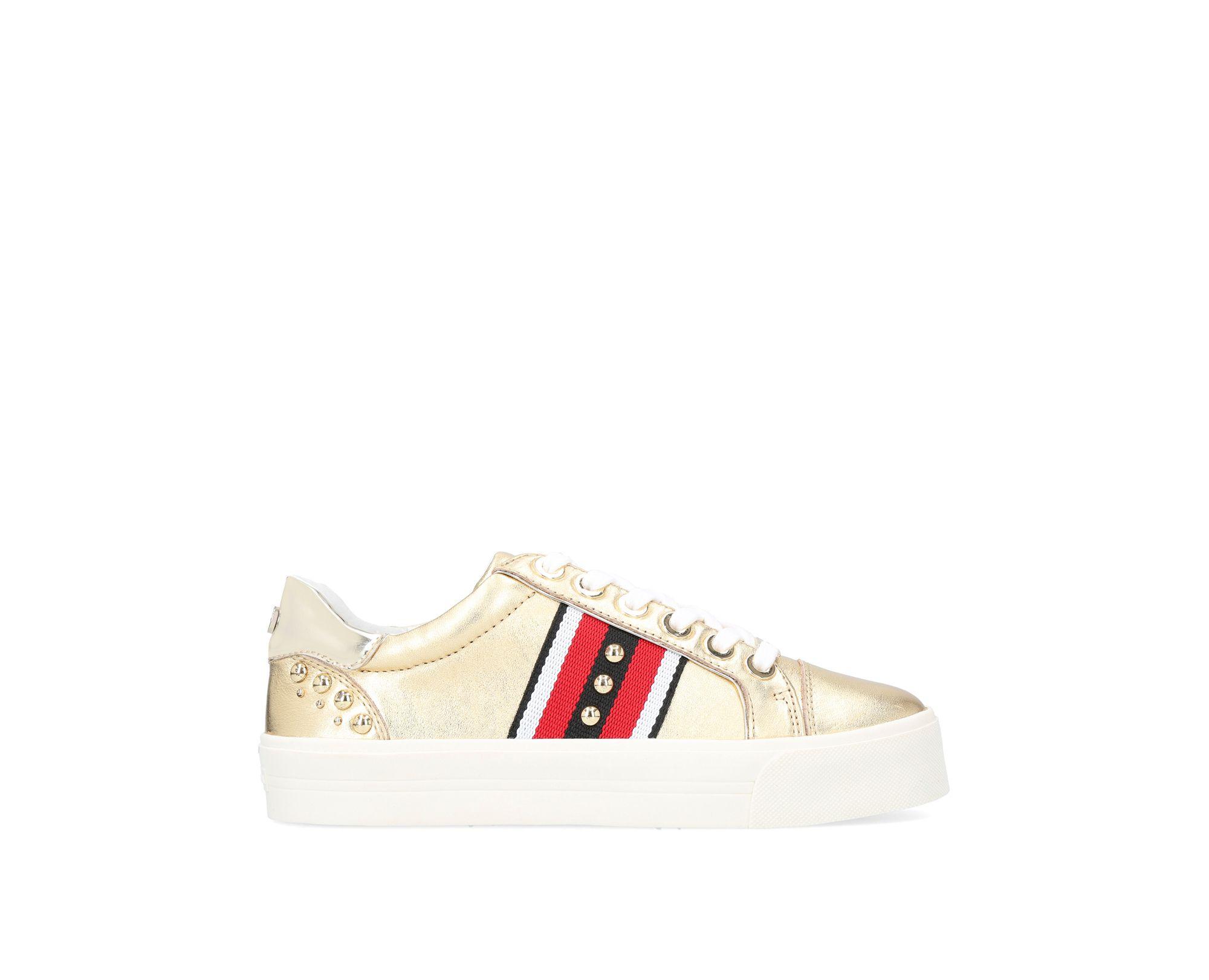 carvela trainers gold