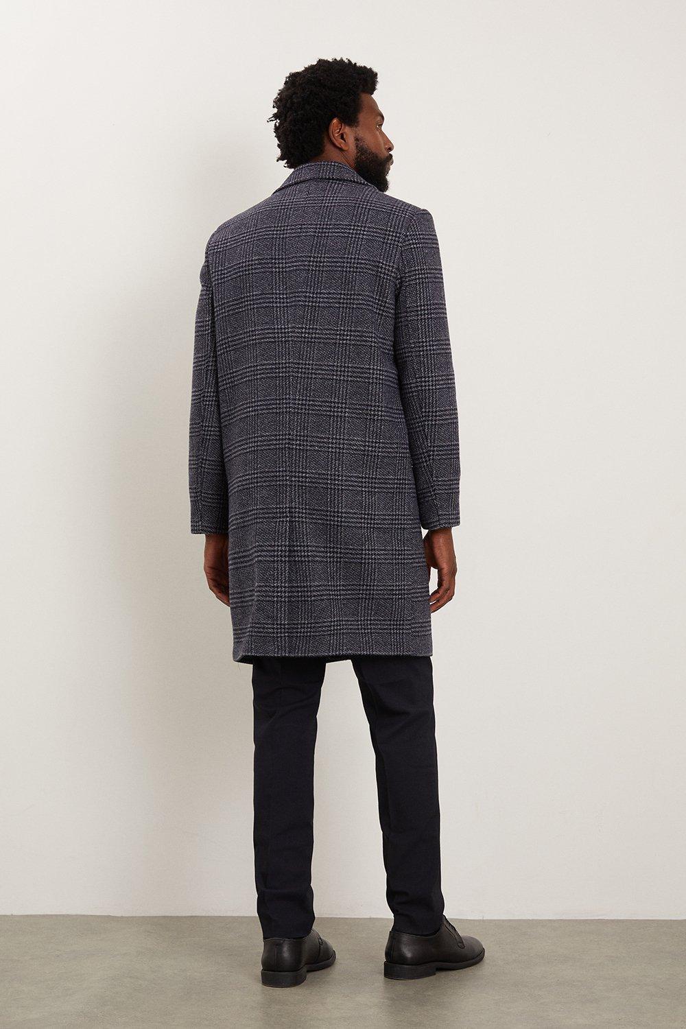 Burton menswear clearance overcoat in black