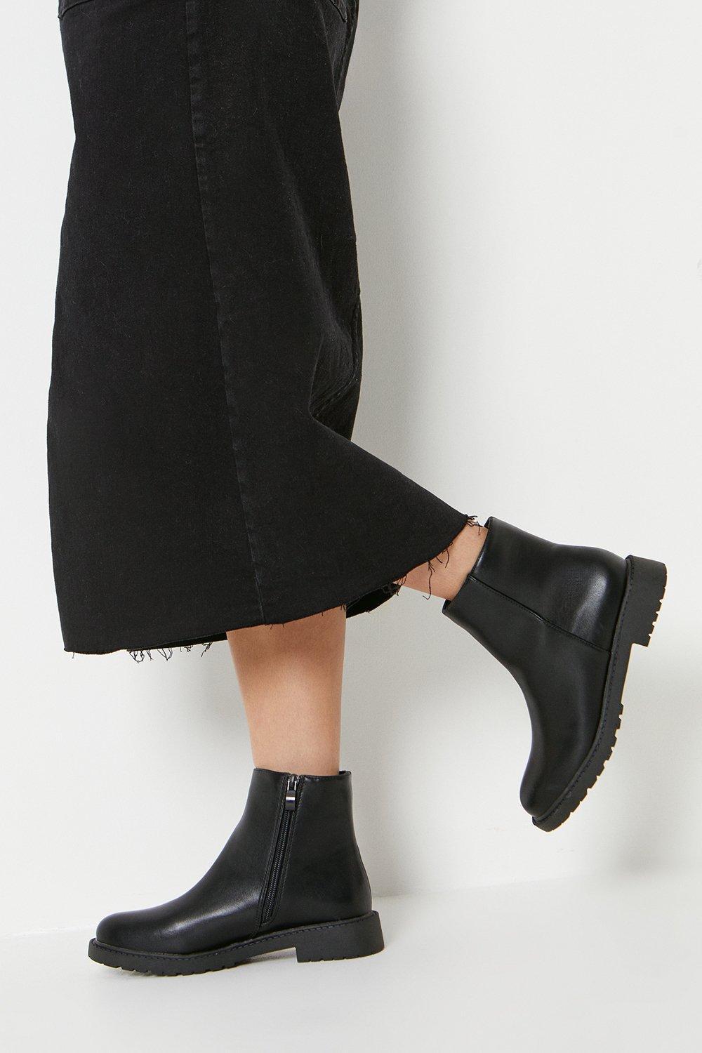 Dorothy Perkins Madelyn Chunky Chelsea Boots in Black Lyst UK