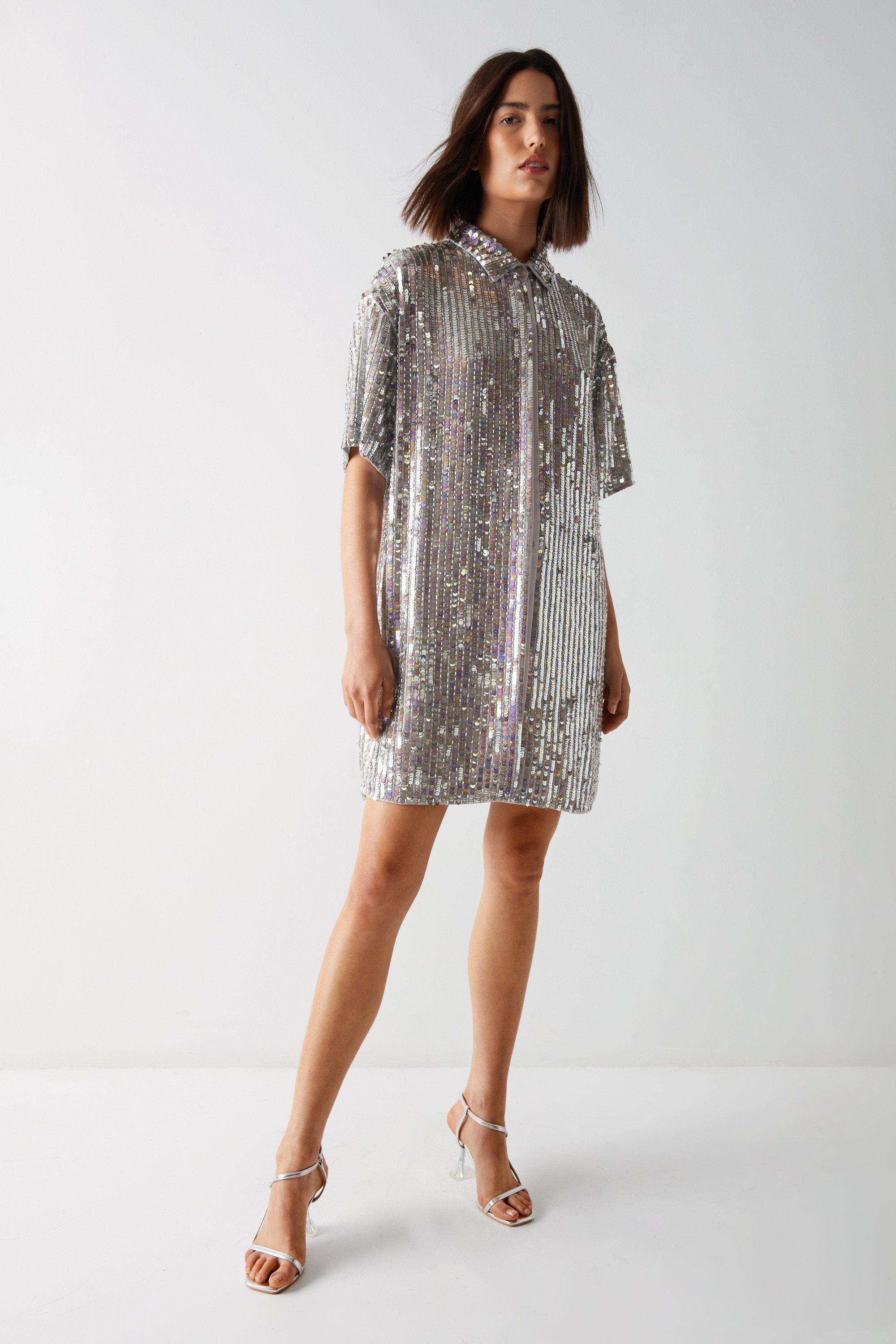 Warehouse silver dress 2025