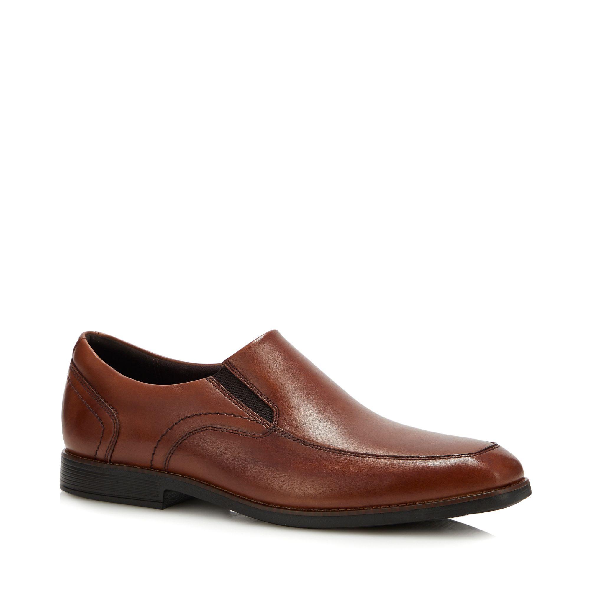 Rockport Men's Leather 'slayter' Slip On Shoes in Brown for Men - Lyst