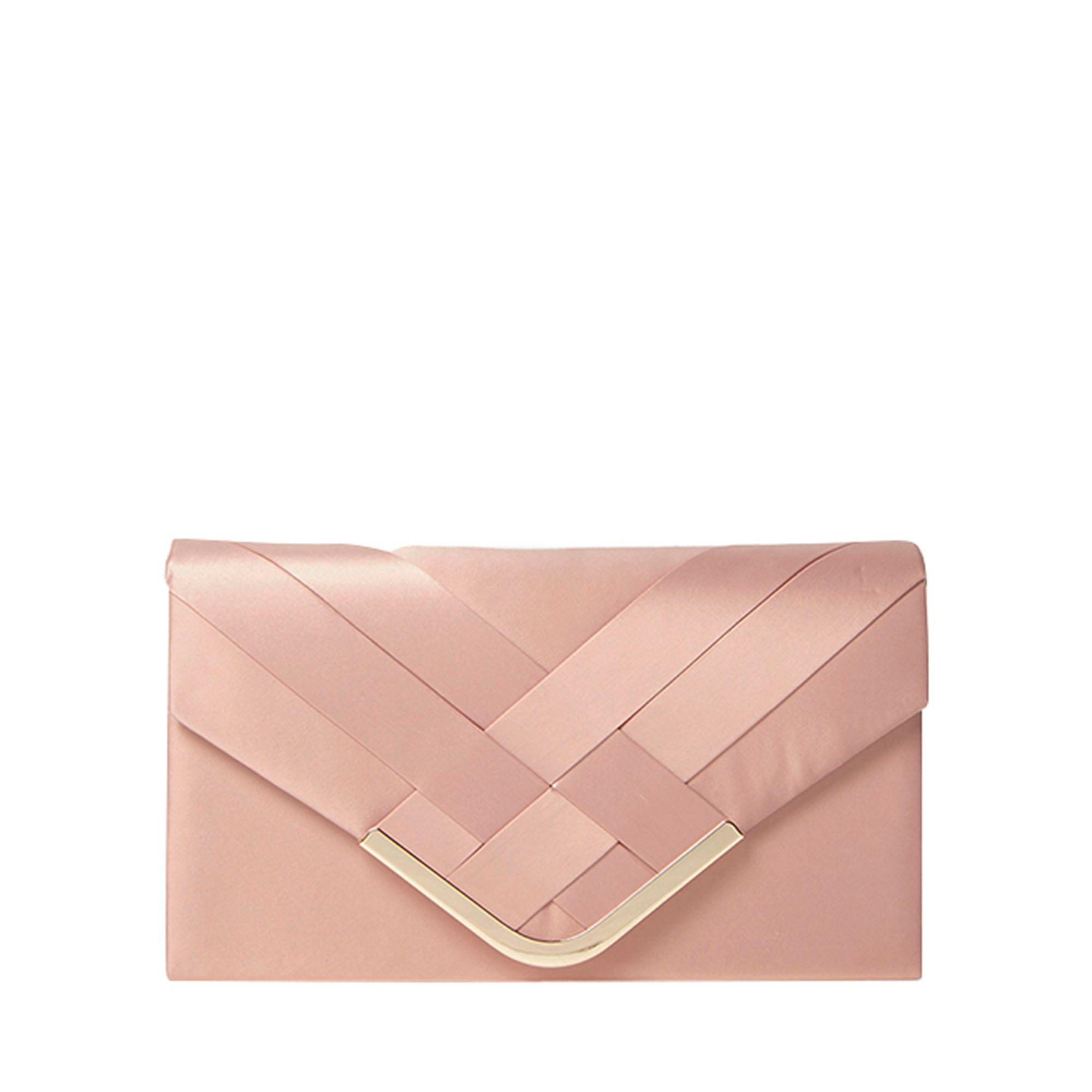 Dorothy Perkins Blush Pleat Chain Clutch Bag in Pink - Lyst