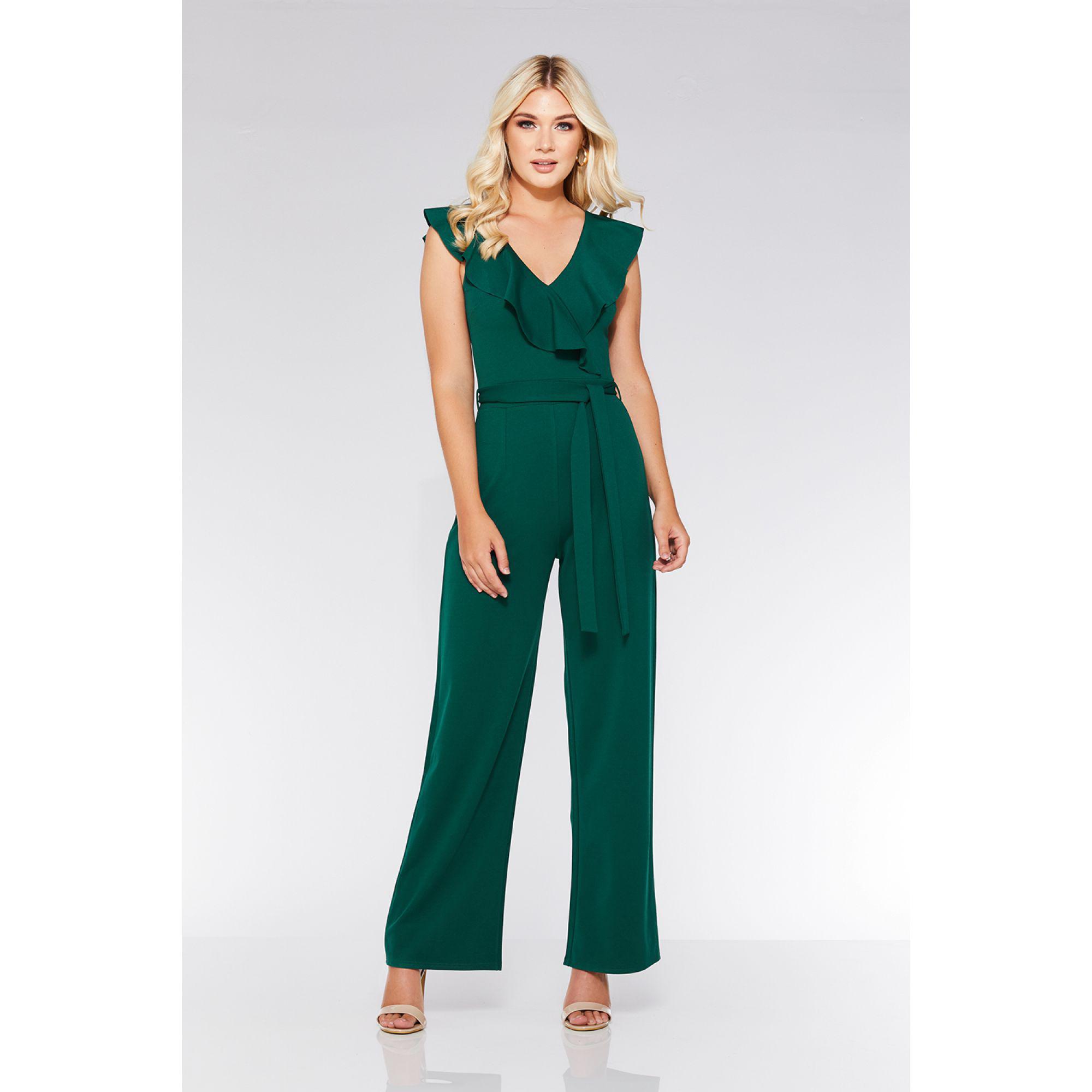 green frill jumpsuit