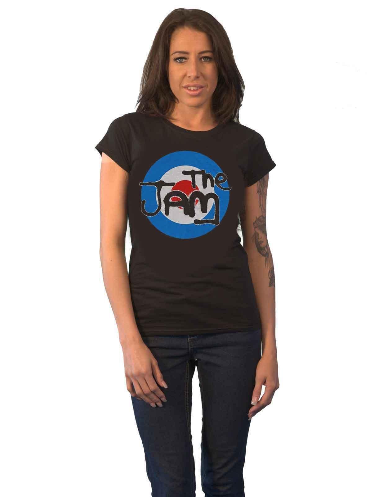 Spray Target Band Logo Skinny Fit T Shirt