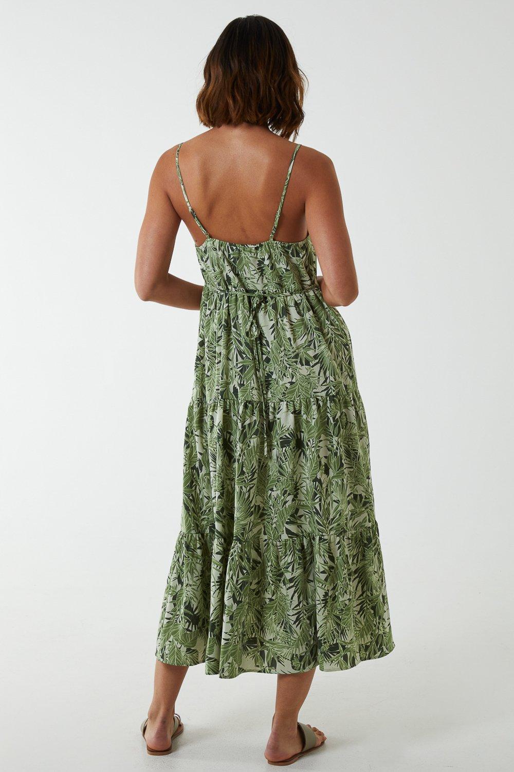 Blue Vanilla Cami Trapeze Dress in Green Lyst UK