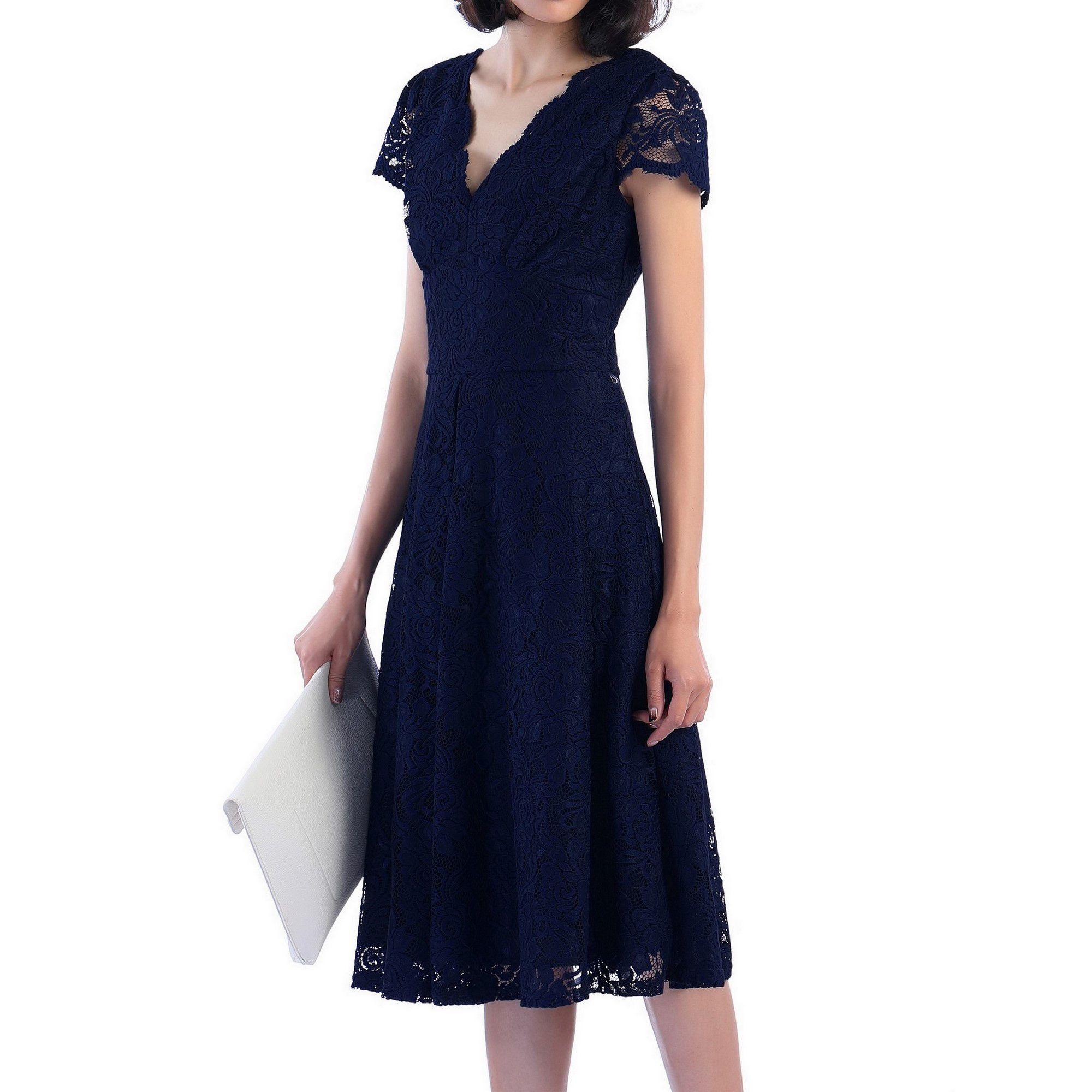 jolie moi scalloped lace dress