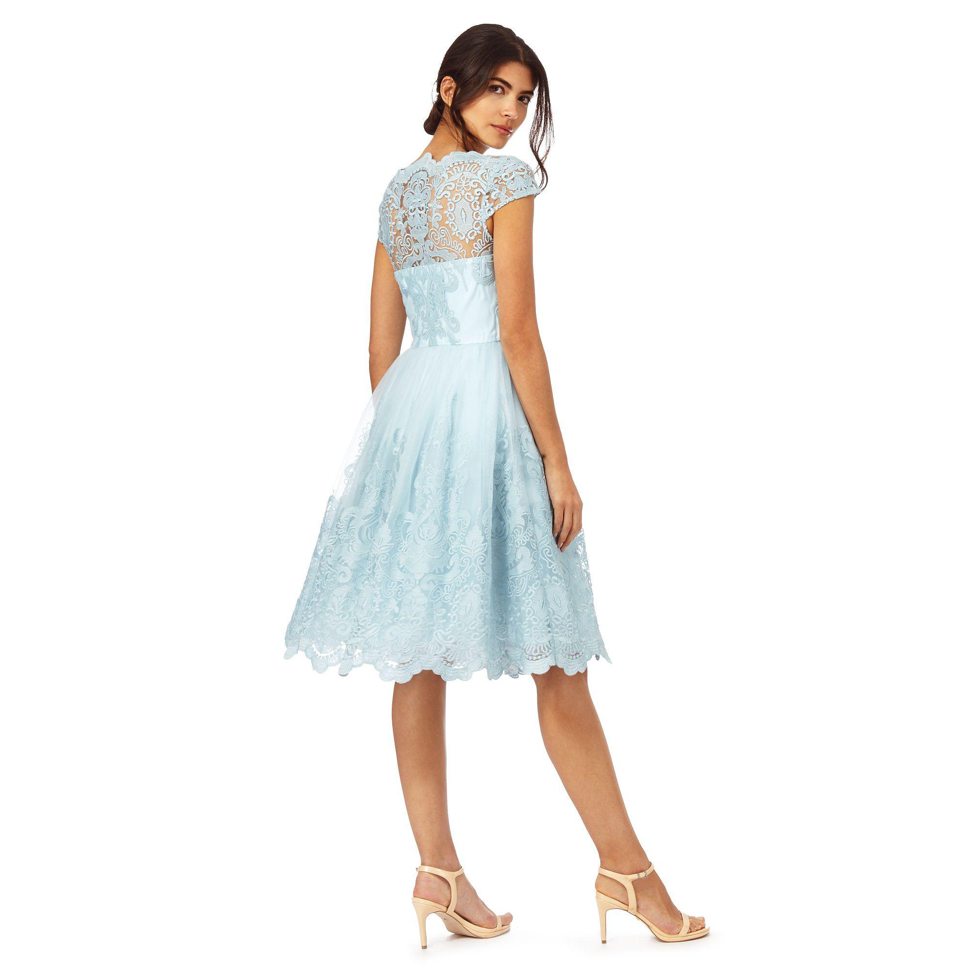 light blue lace dress plus size