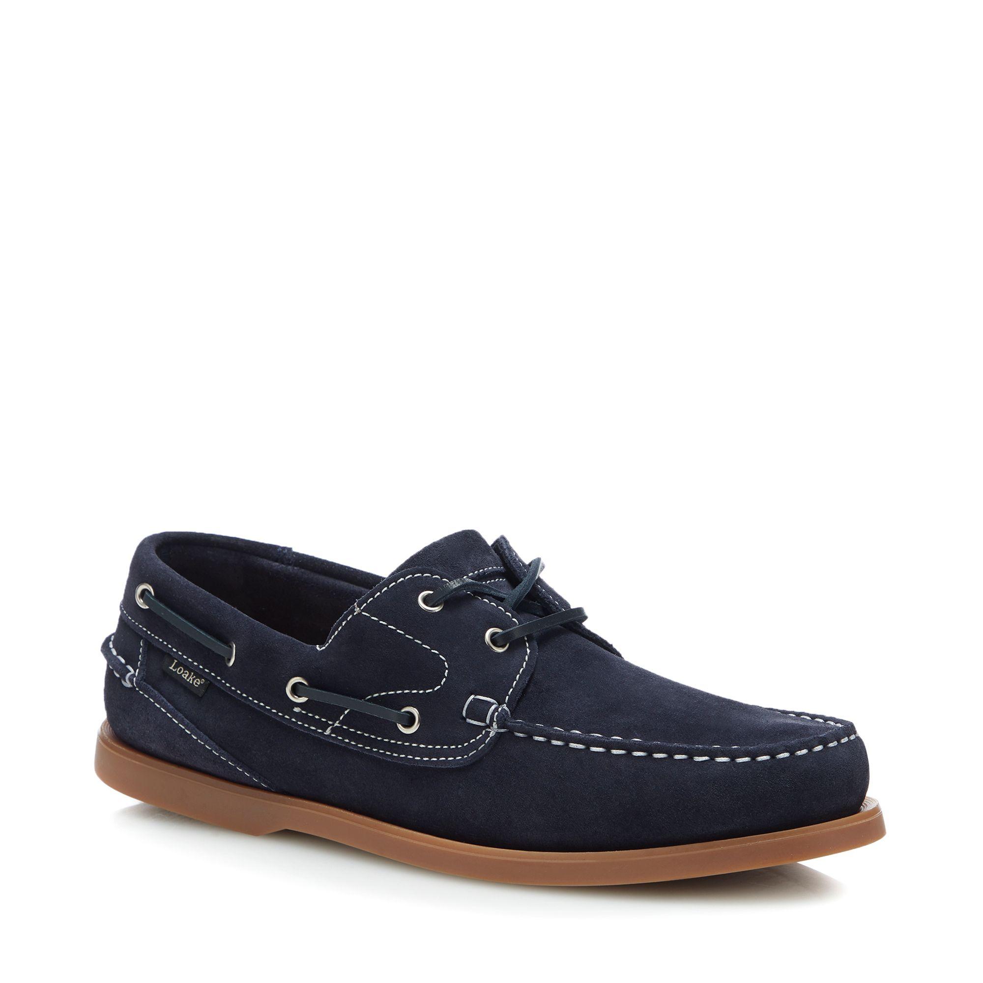 Loake Men's Suede 'lymington' Boat Shoes in Navy (Blue) for Men Lyst