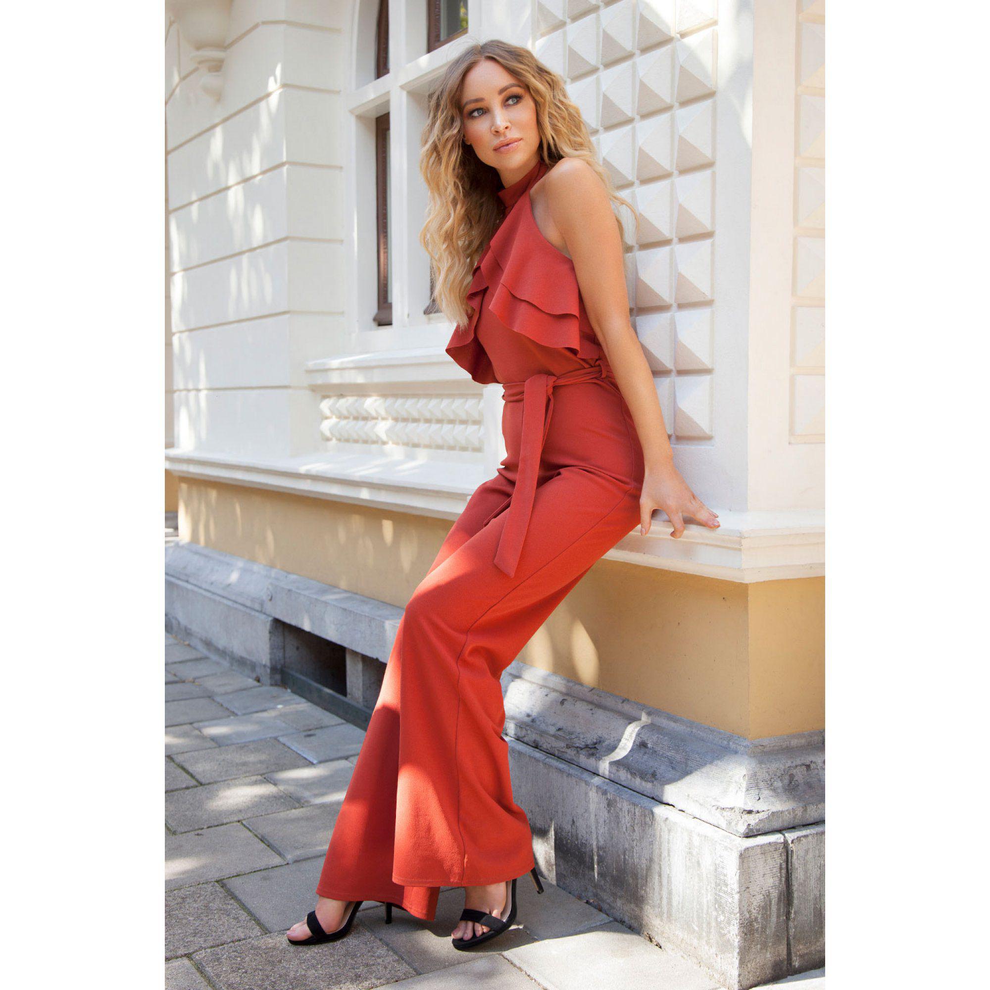 quiz rust jumpsuit