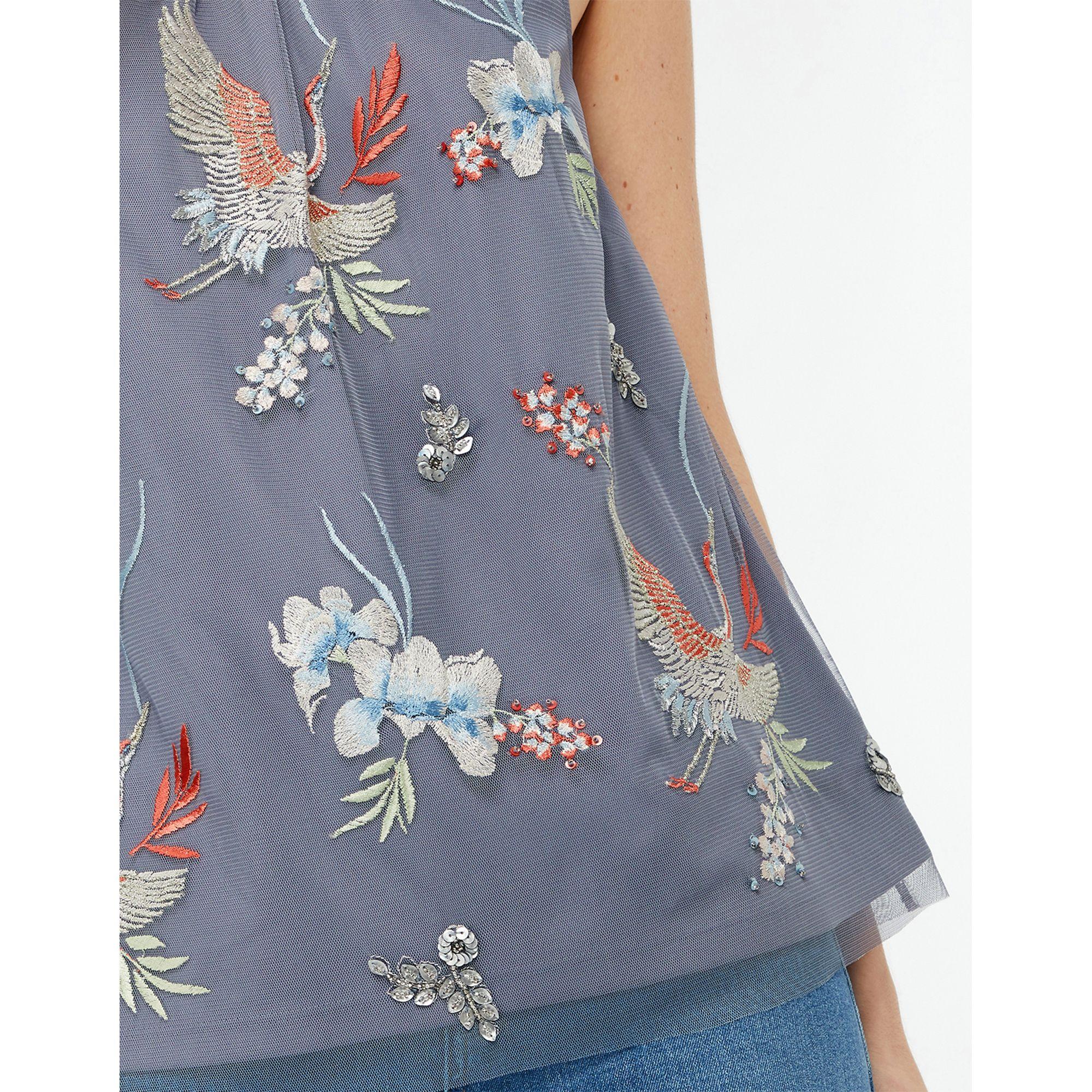 callie crane embroidered midi dress