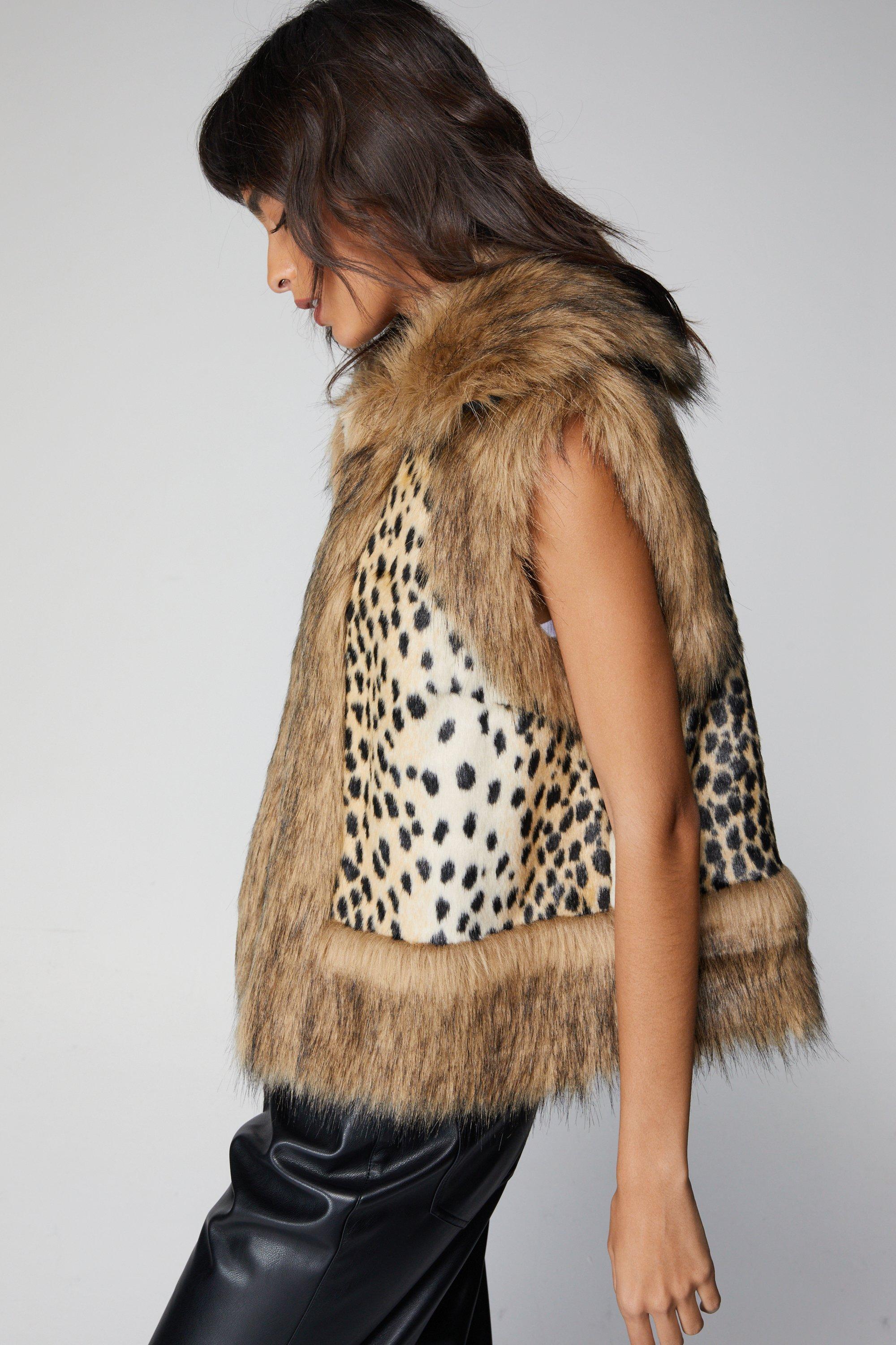 Faux top feather vest