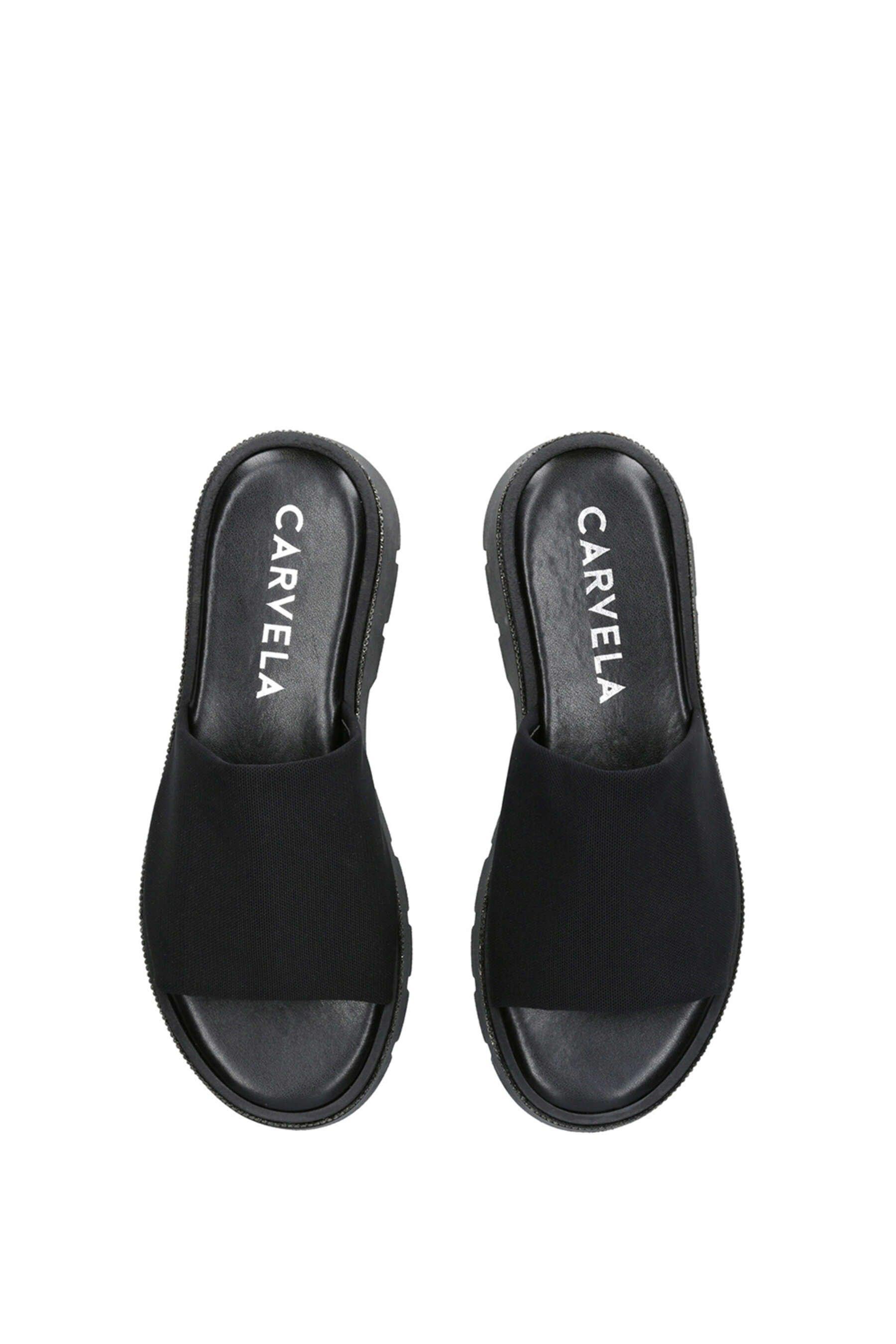 Carvela Kurt Geiger billions 2 Fabric Sandals in Black Lyst UK
