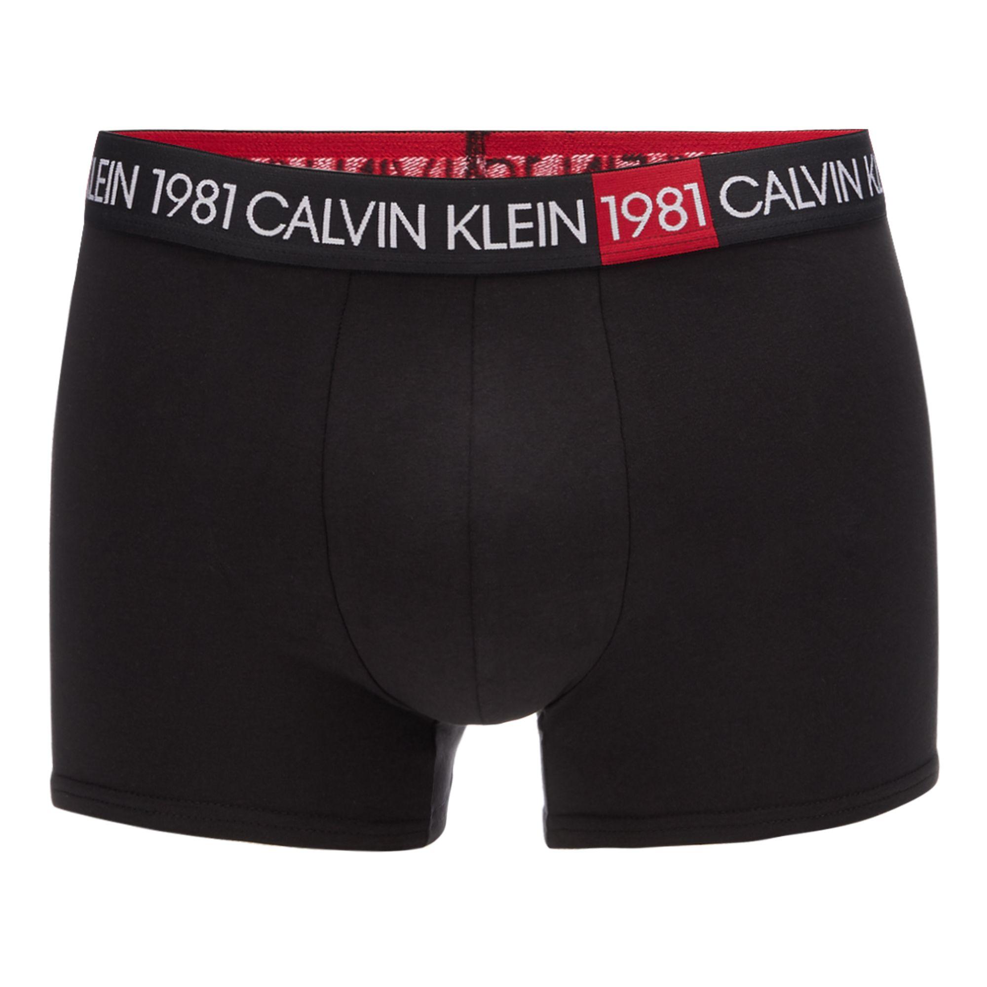 Calvin Klein Cotton 1981 Underwear Trunks in Black for Men - Lyst