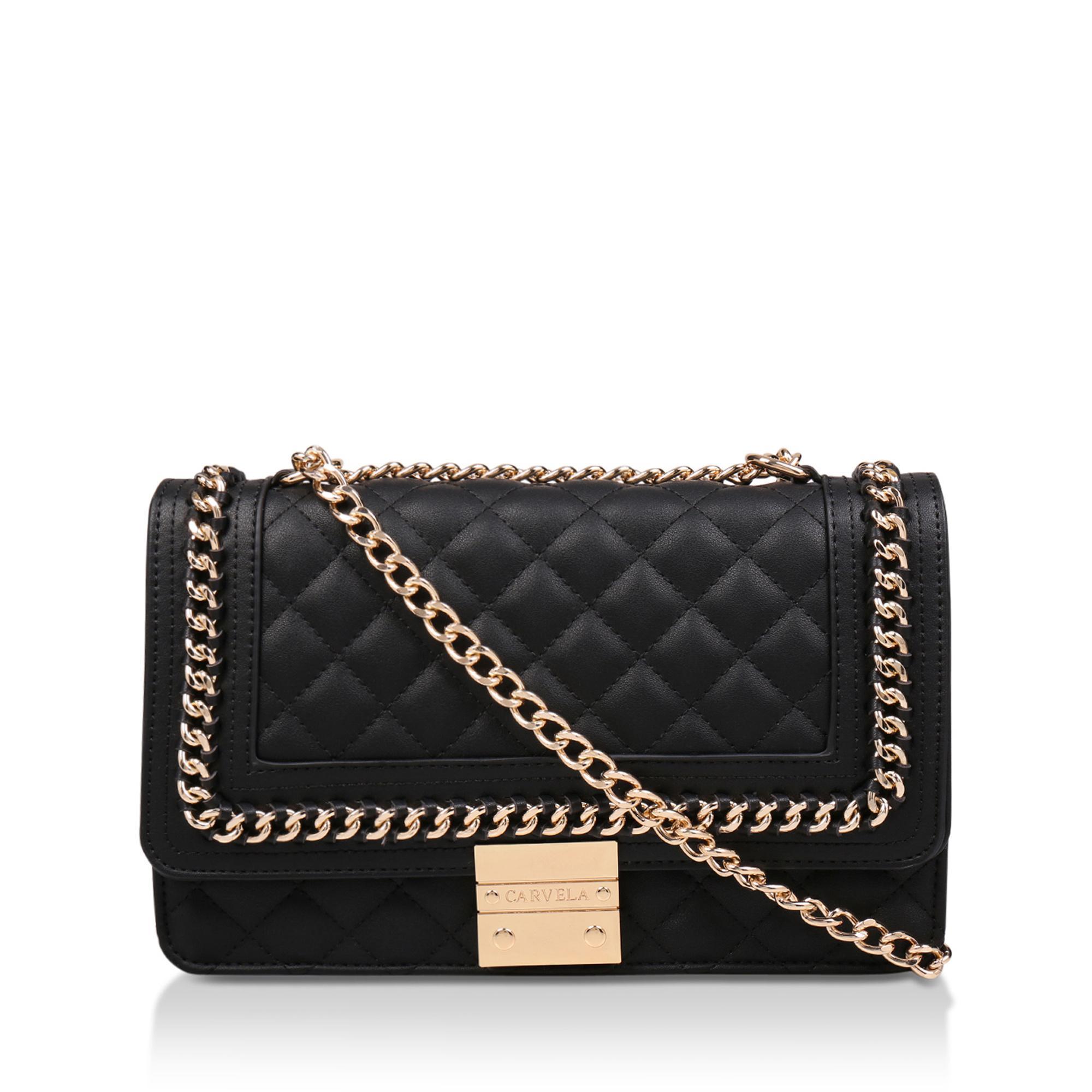 carvela black shoulder bag