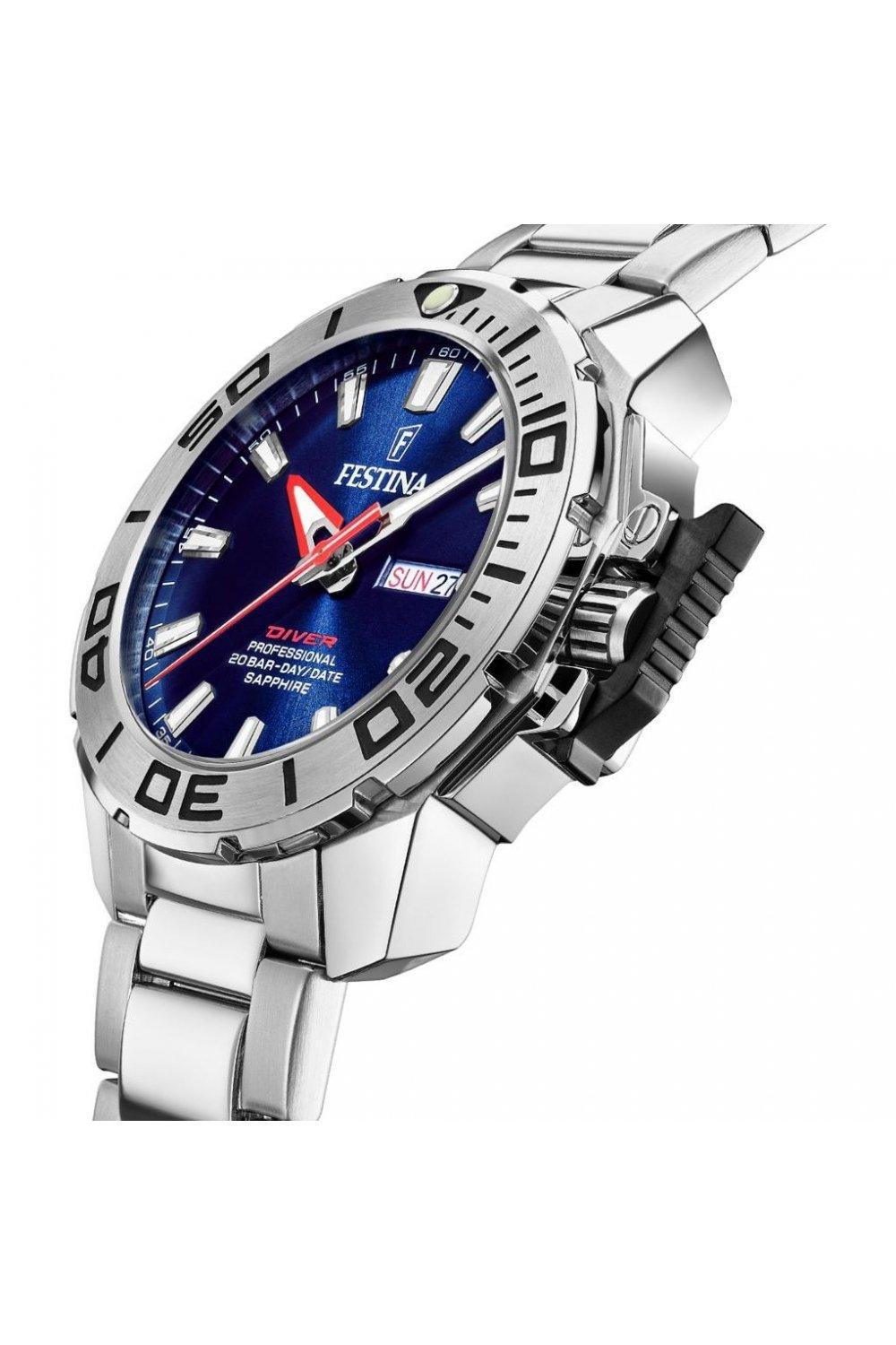 Festina Diver Stainless Steel Classic Analogue Quartz Watch - F20665/1 in  Blue for Men | Lyst UK