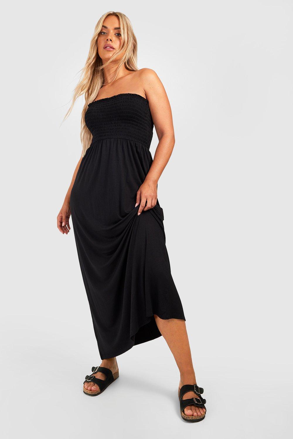 Plus size outlet bandeau maxi dress