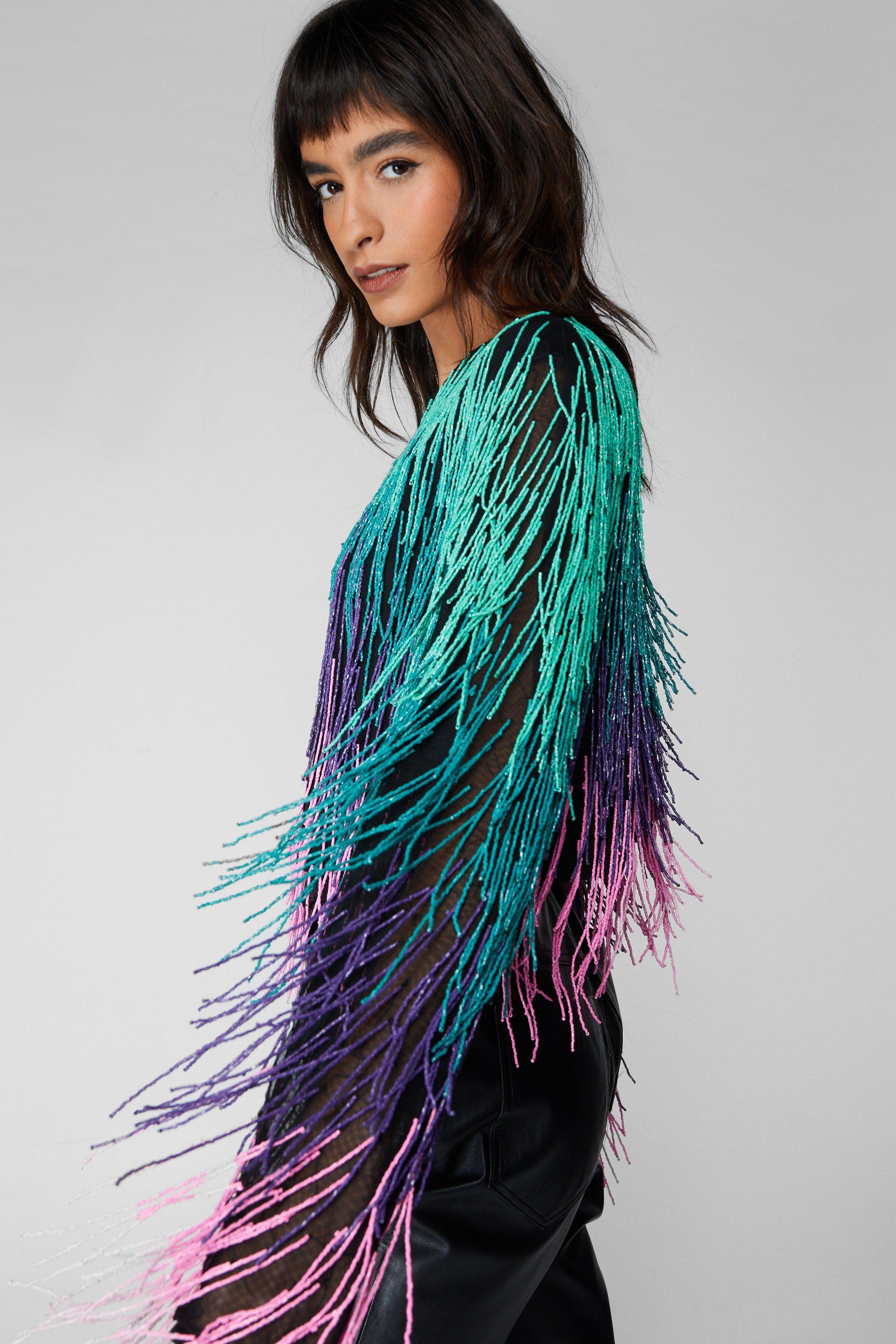 Rainbow tassel deals jacket