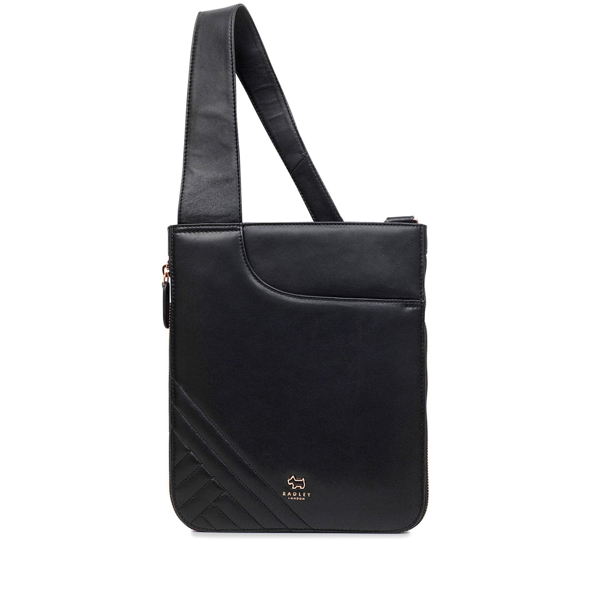 Radley Leather Black Pockets Medium Ziptop Crossbody Bag - Lyst