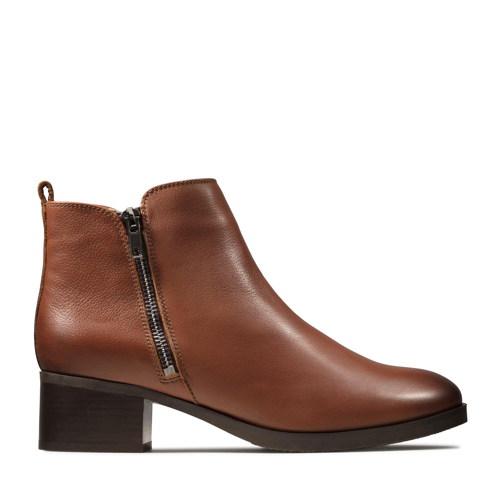 clarks mid heel boots