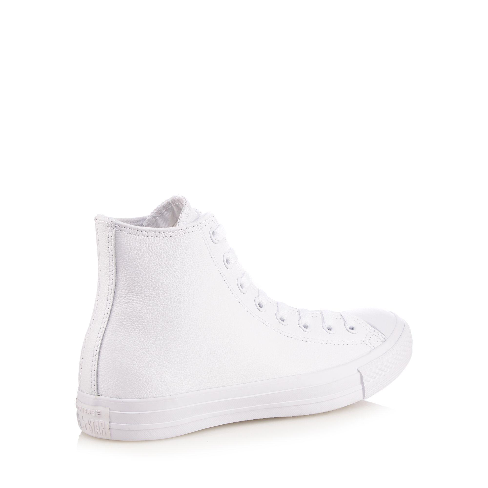 converse white ankle shoes