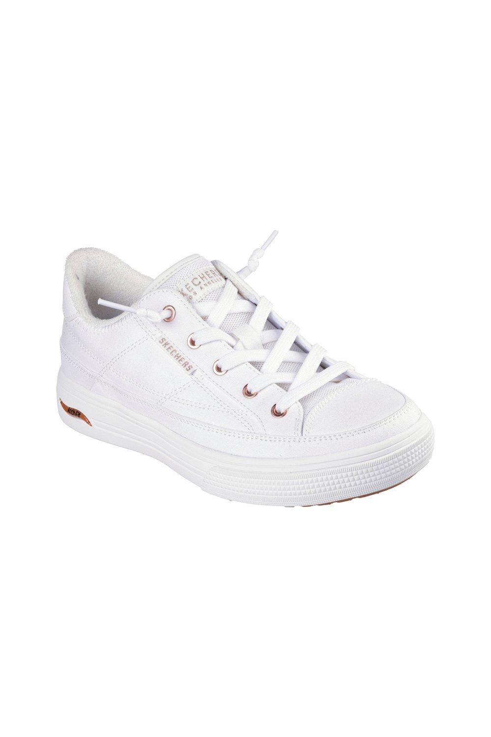 White canvas deals skechers