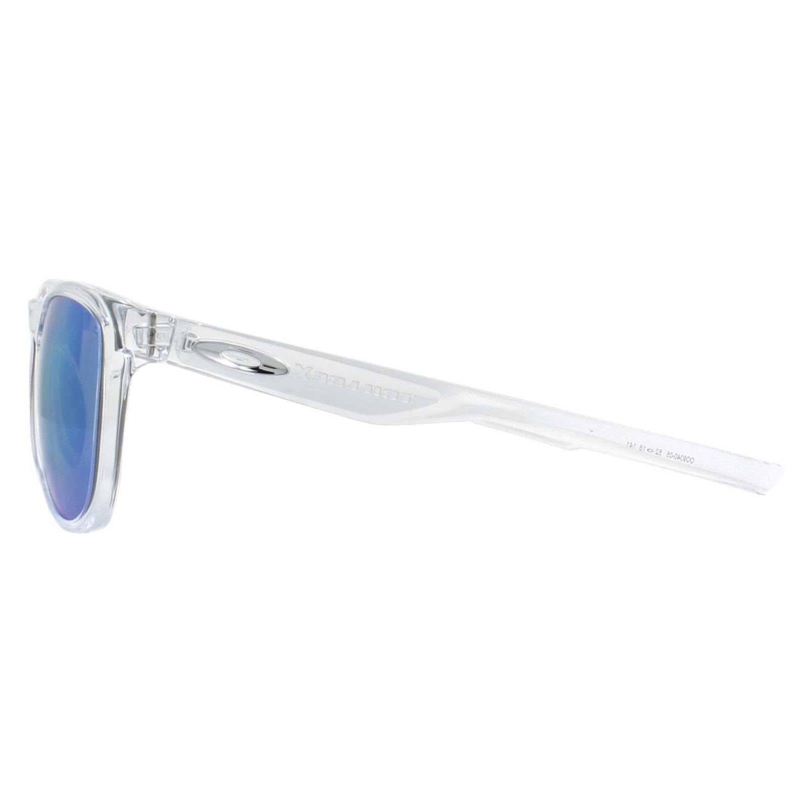 Oakley Round Polished Clear Sapphire Iridium Polarized Sunglasses