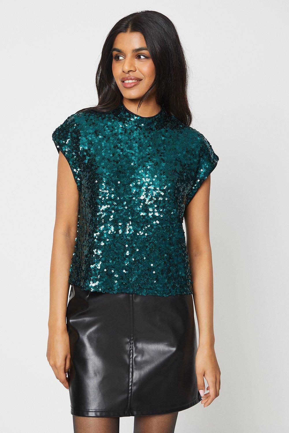 Oasis sales sequin top