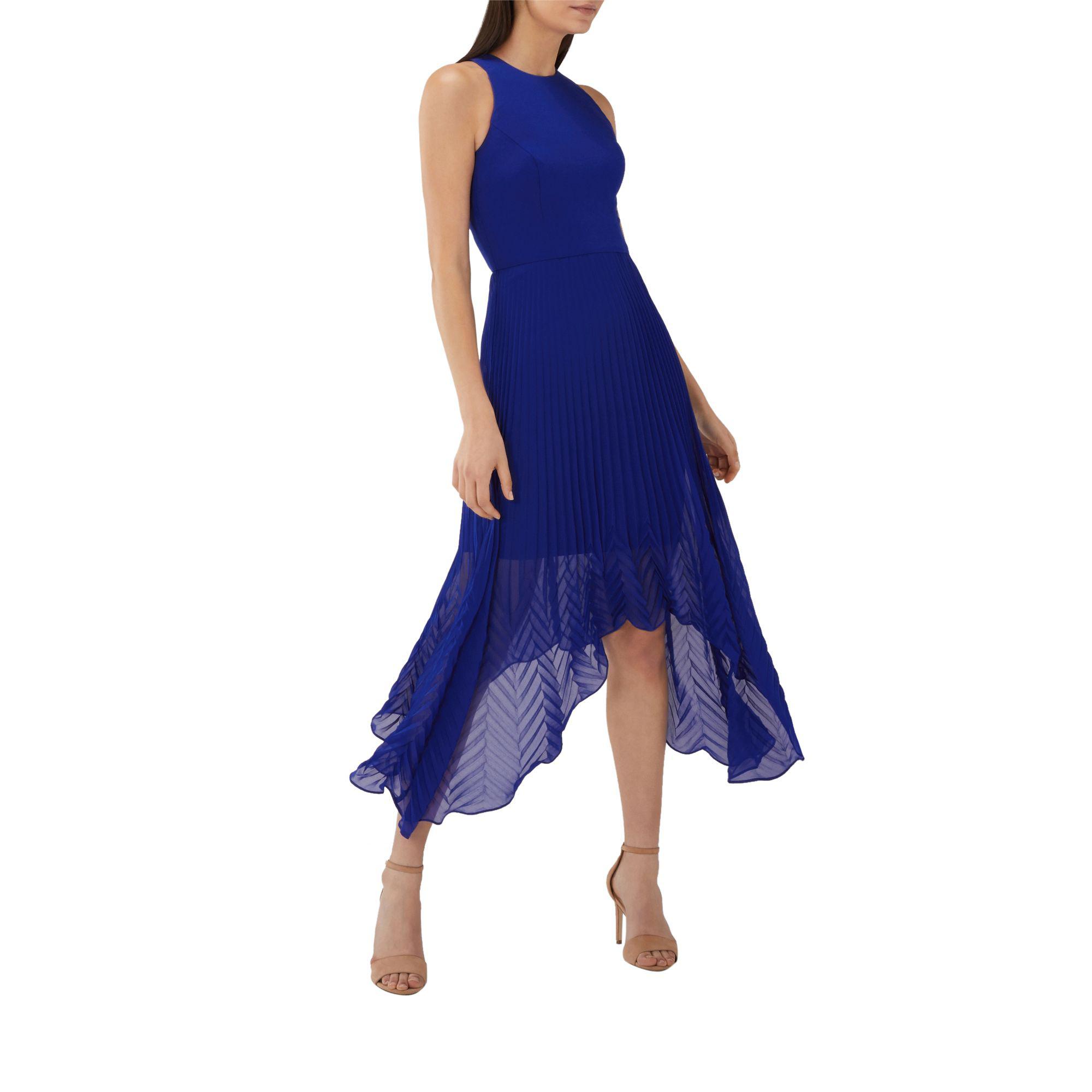 coast ruby pleated midi dress