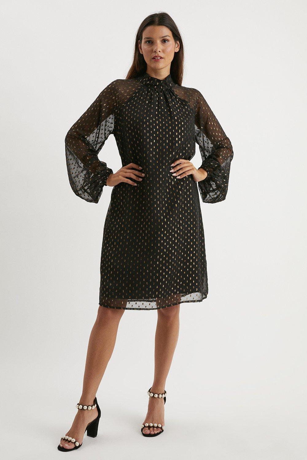 Oasis glitter spot dress cheap