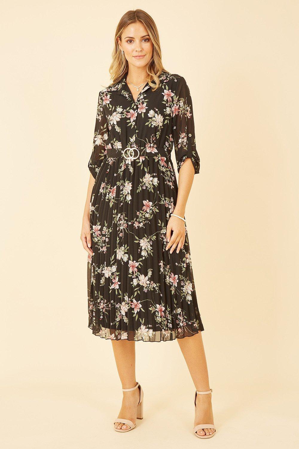 Mela black 2025 floral dress