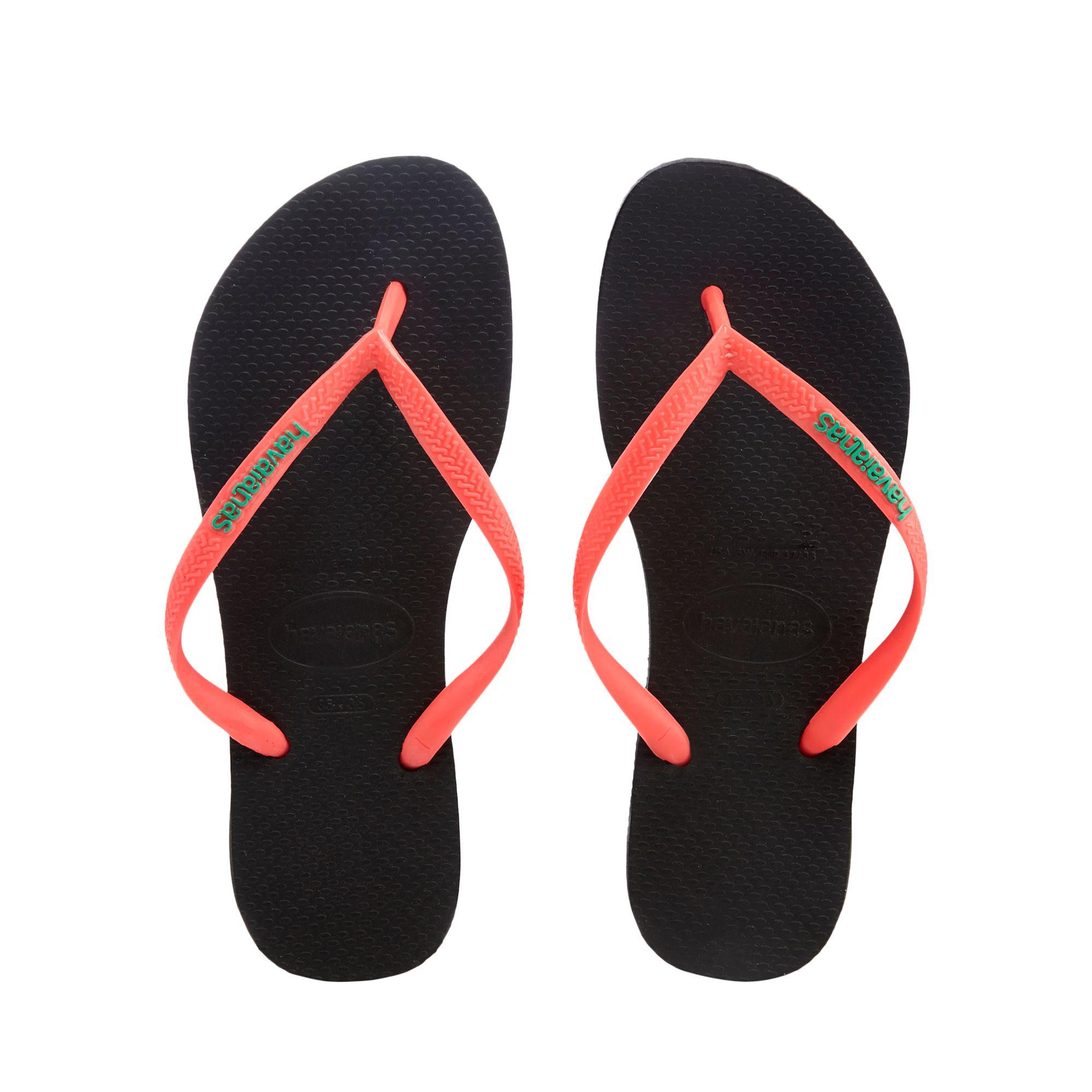 black and coral havaianas