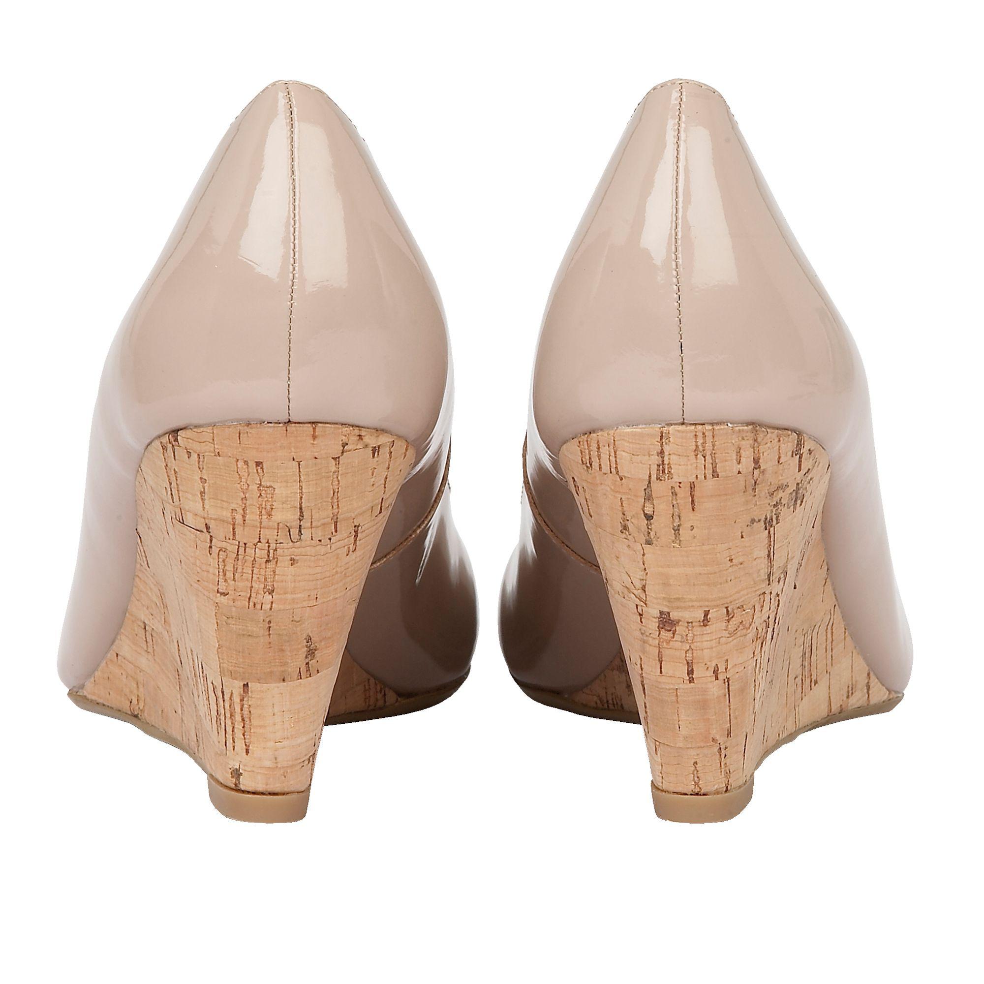 nude wedge court shoes