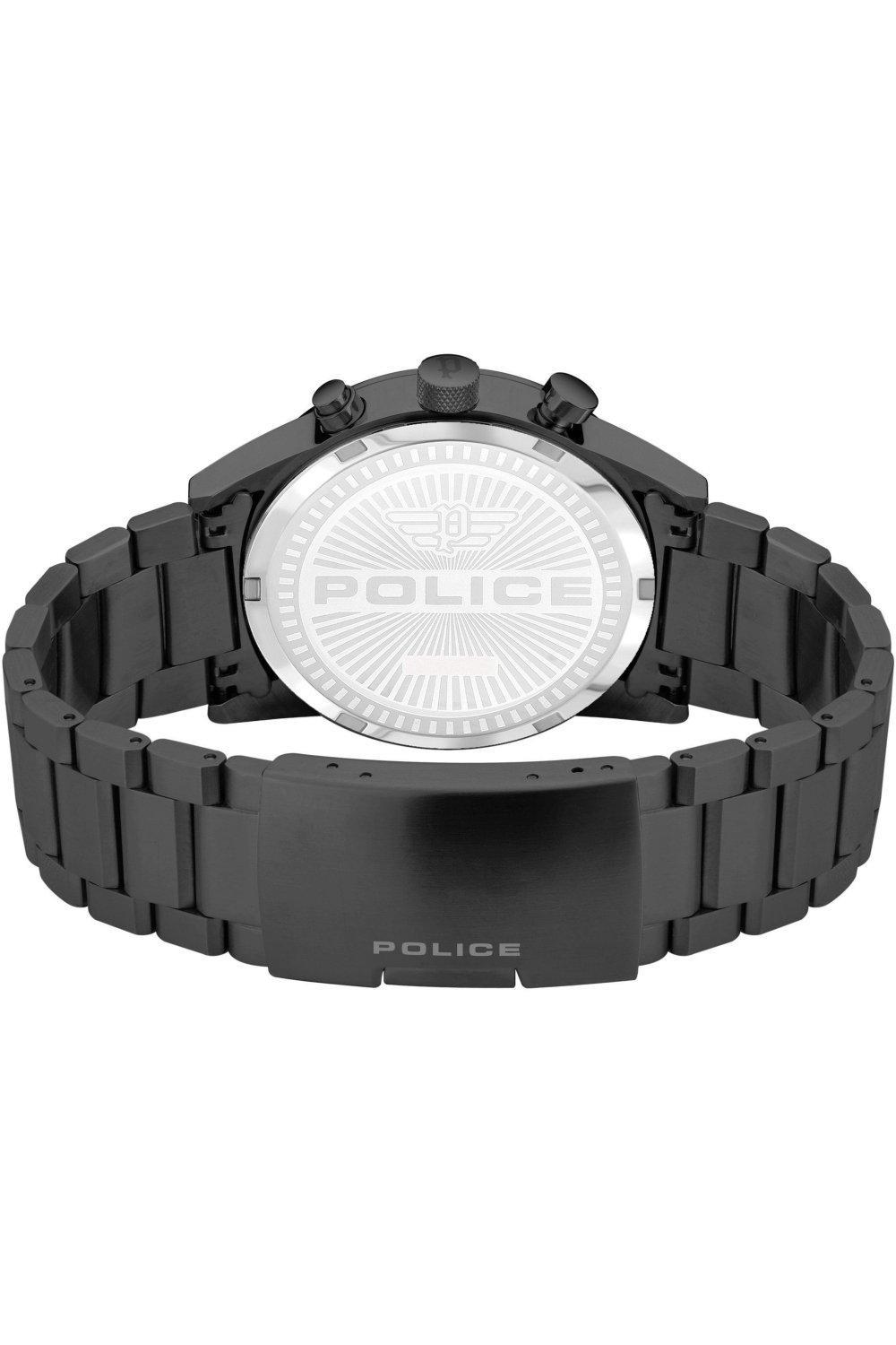 Stainless steel shop black quartz watch
