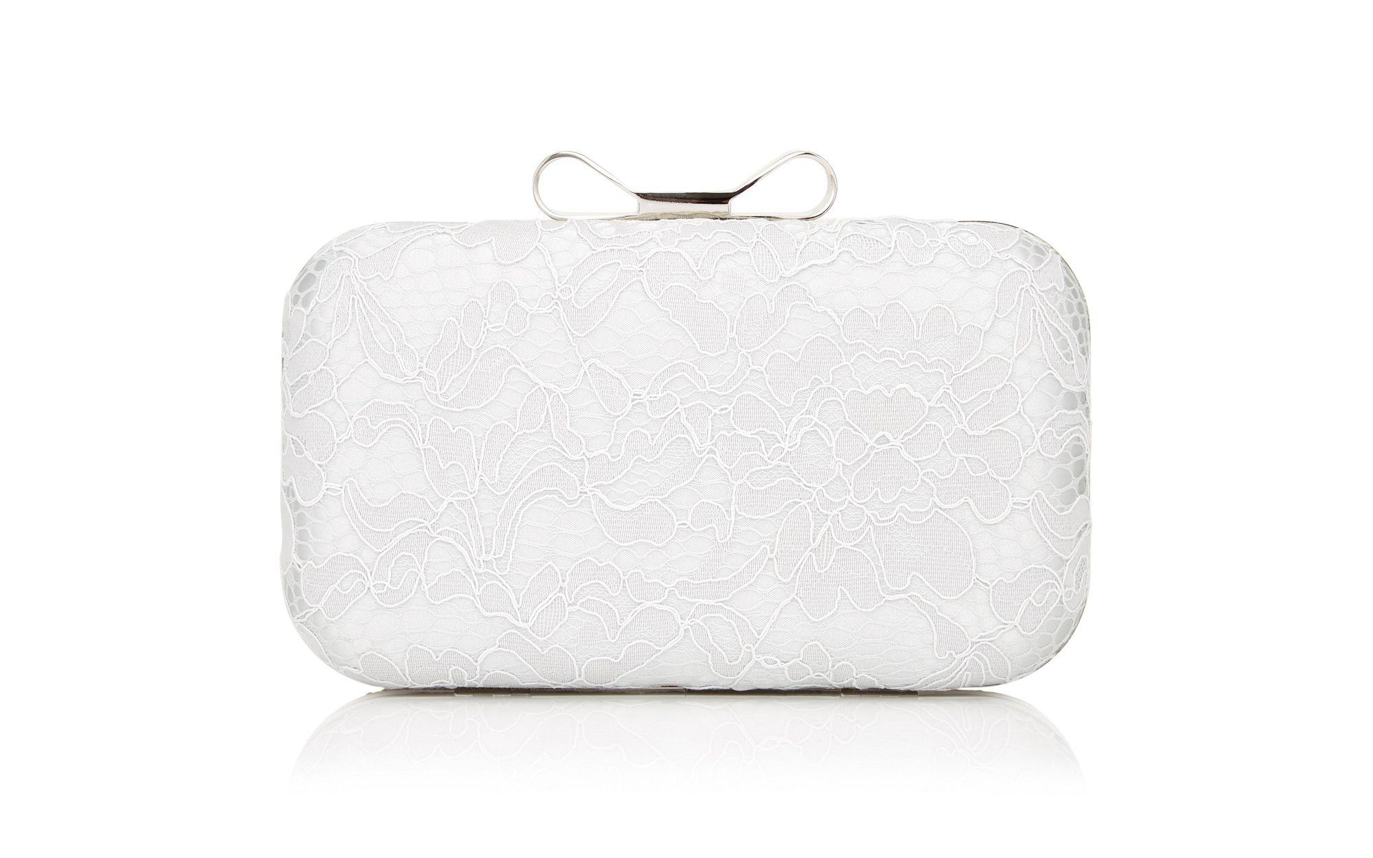 white lace clutch bag