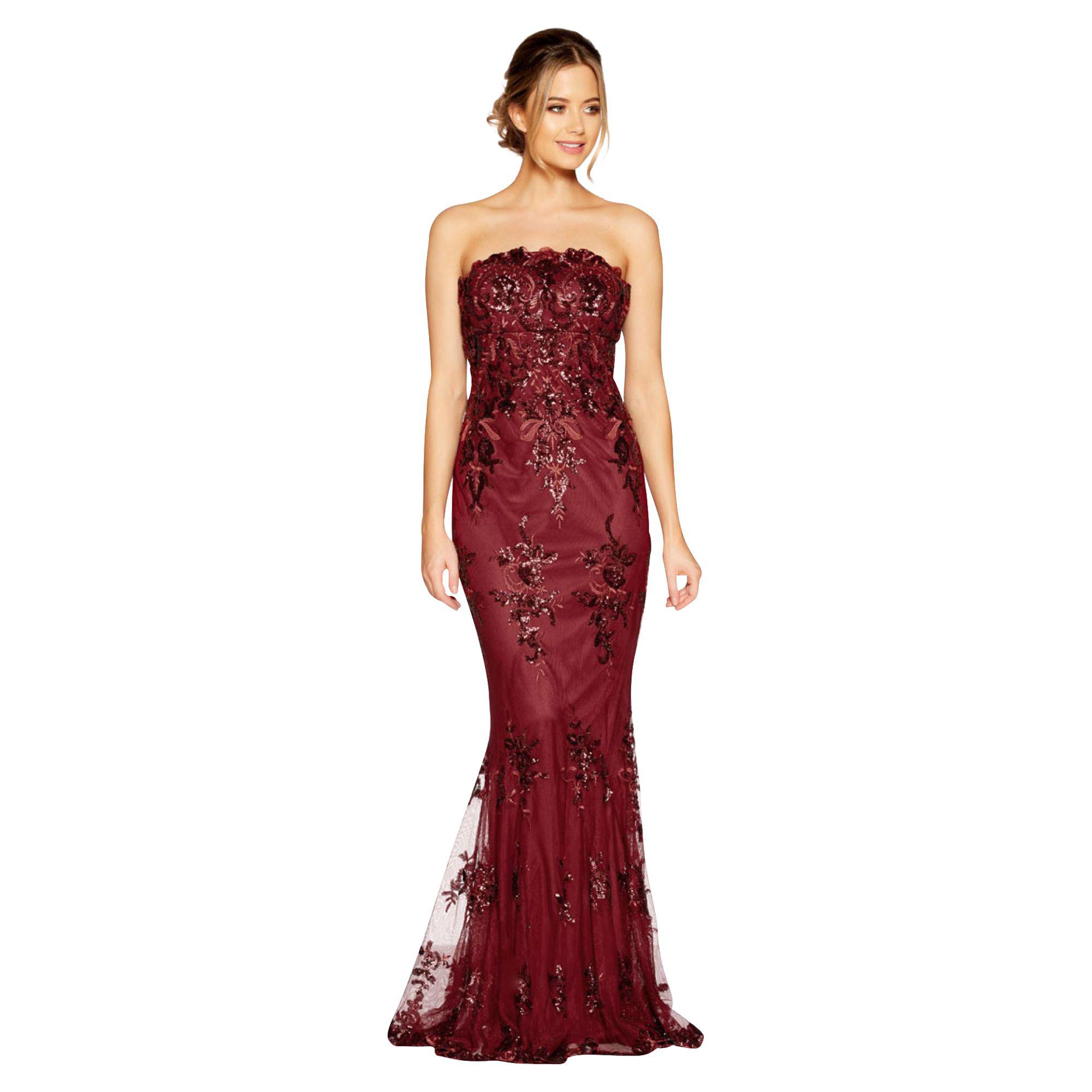 Quiz red sparkly dress hotsell